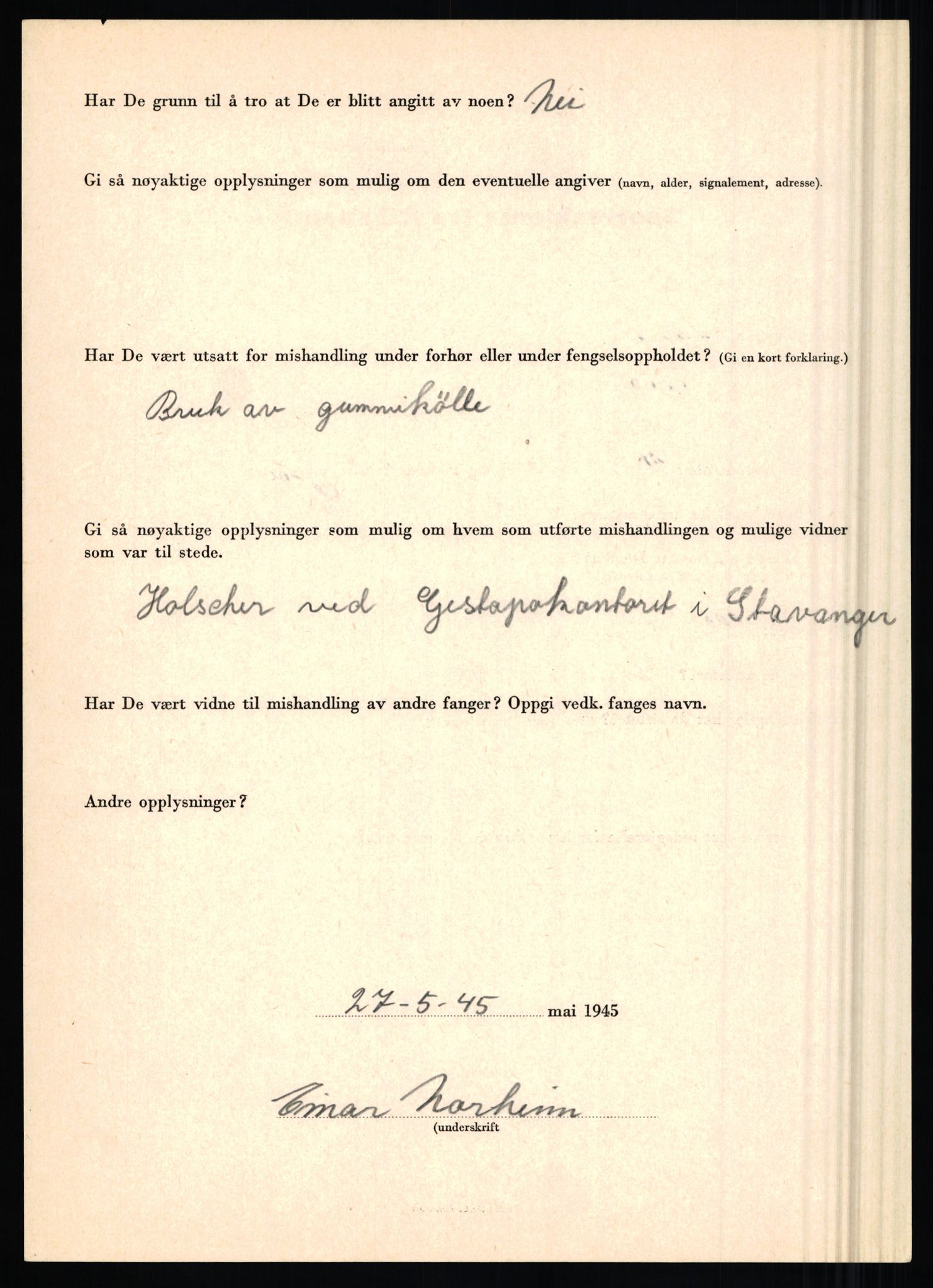 Rikspolitisjefen, AV/RA-S-1560/L/L0012: Mogensen, Øivind - Noraas, Lars, 1940-1945, s. 1095