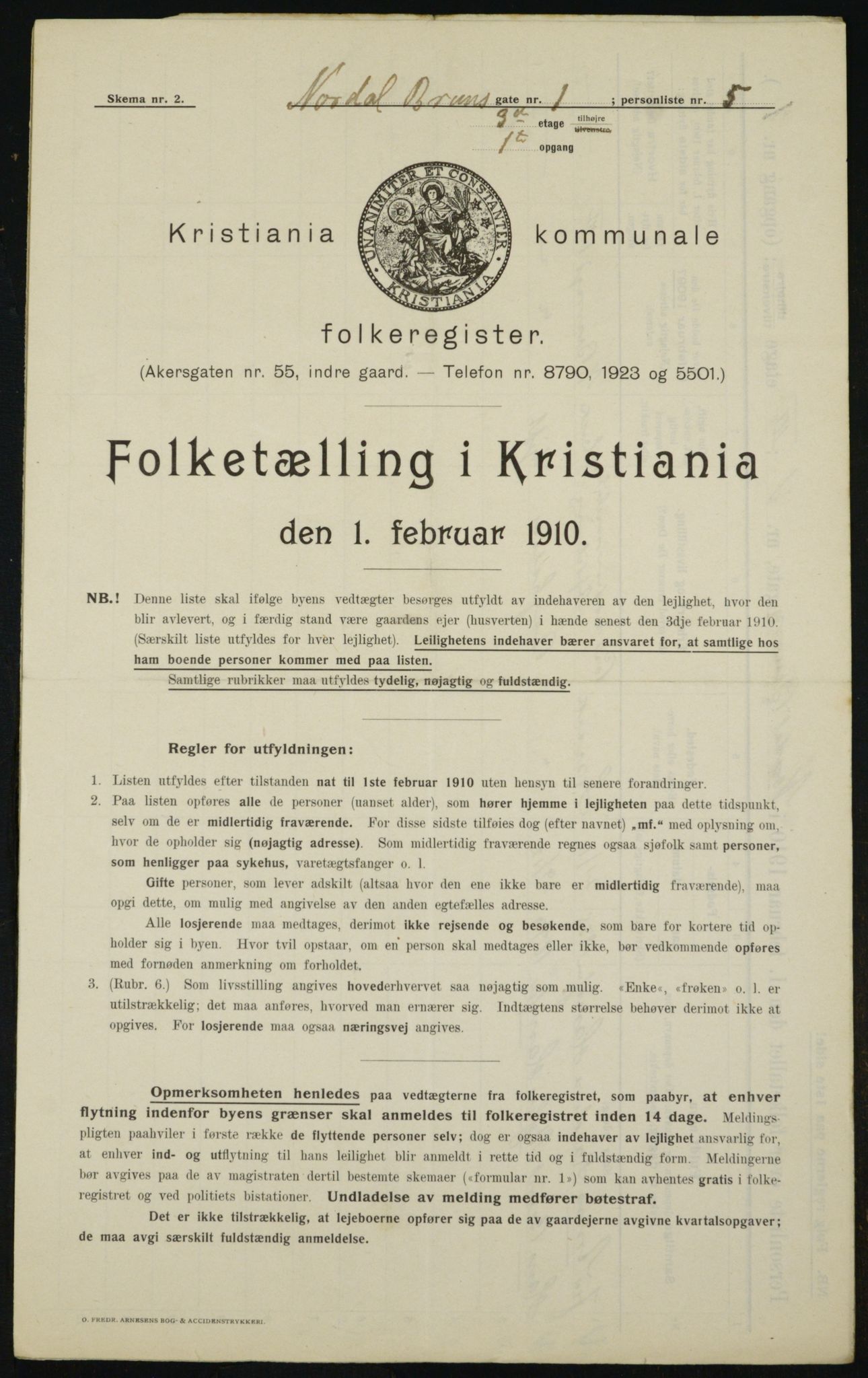 OBA, Kommunal folketelling 1.2.1910 for Kristiania, 1910, s. 69690