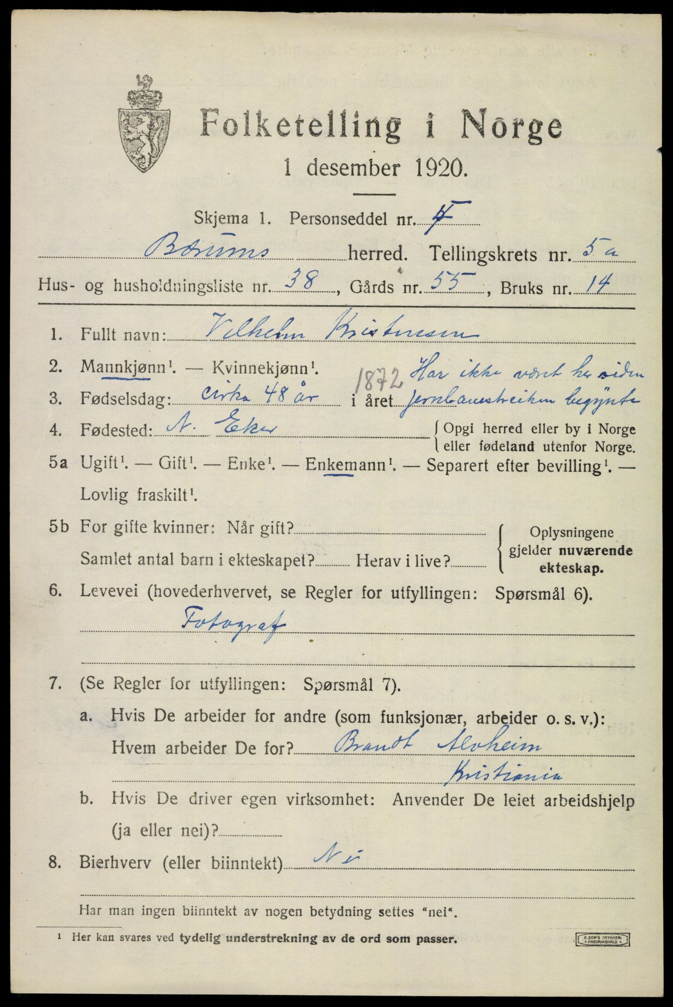 SAO, Folketelling 1920 for 0219 Bærum herred, 1920, s. 10420