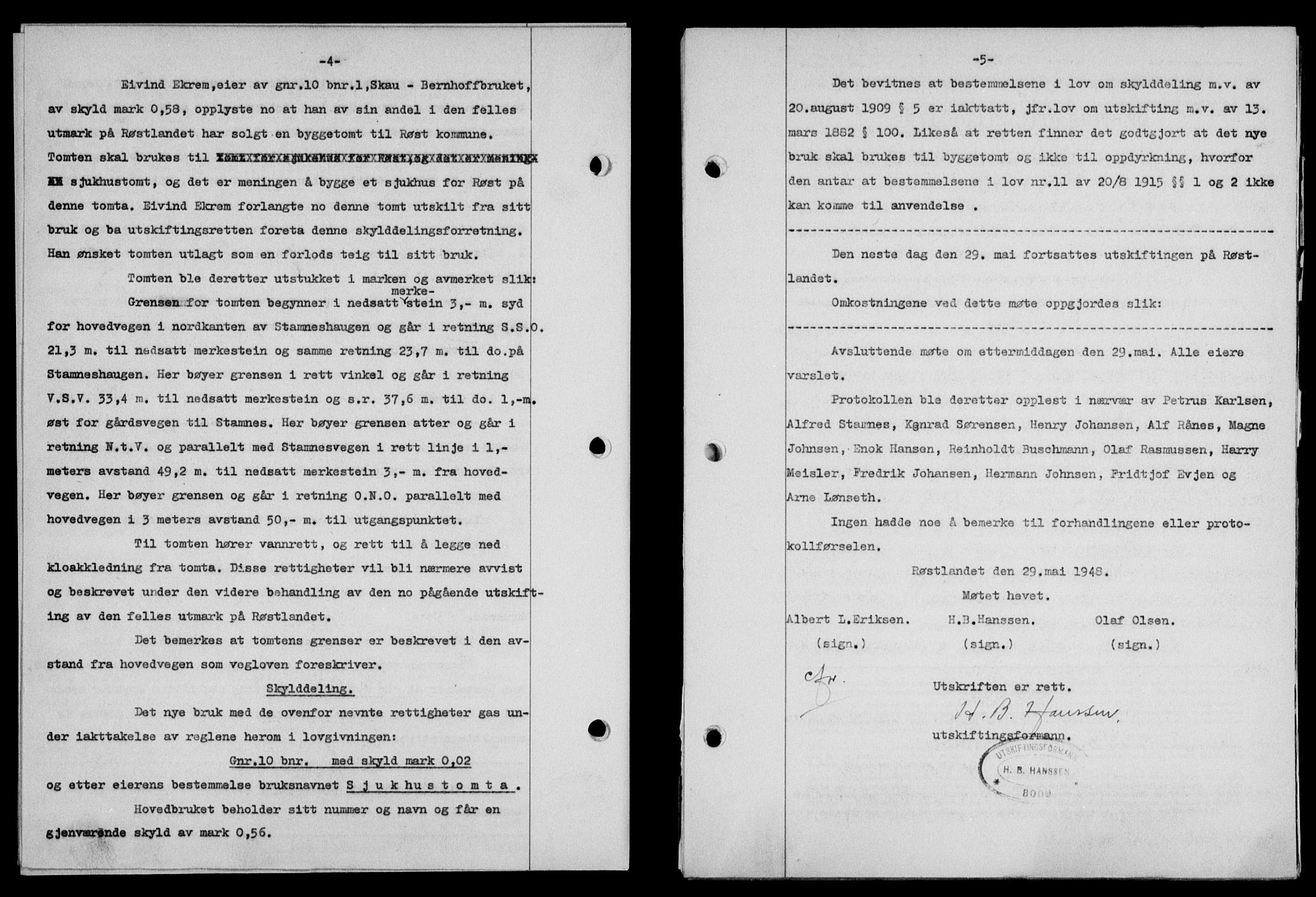 Lofoten sorenskriveri, SAT/A-0017/1/2/2C/L0018a: Pantebok nr. 18a, 1948-1948, Dagboknr: 1206/1948