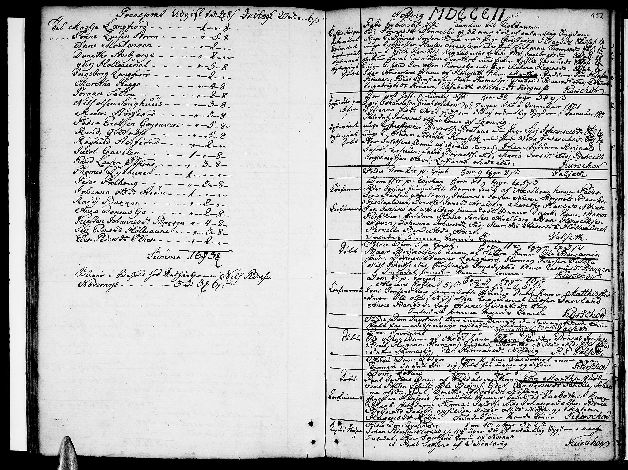 Ministerialprotokoller, klokkerbøker og fødselsregistre - Nordland, SAT/A-1459/814/L0222: Ministerialbok nr. 814A03, 1752-1819, s. 152
