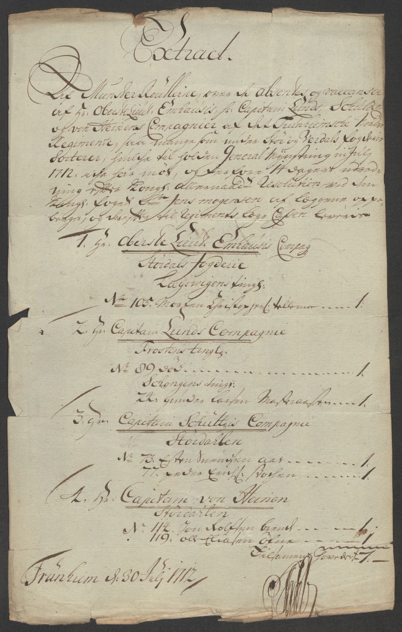 Rentekammeret inntil 1814, Reviderte regnskaper, Fogderegnskap, RA/EA-4092/R62/L4202: Fogderegnskap Stjørdal og Verdal, 1712, s. 144