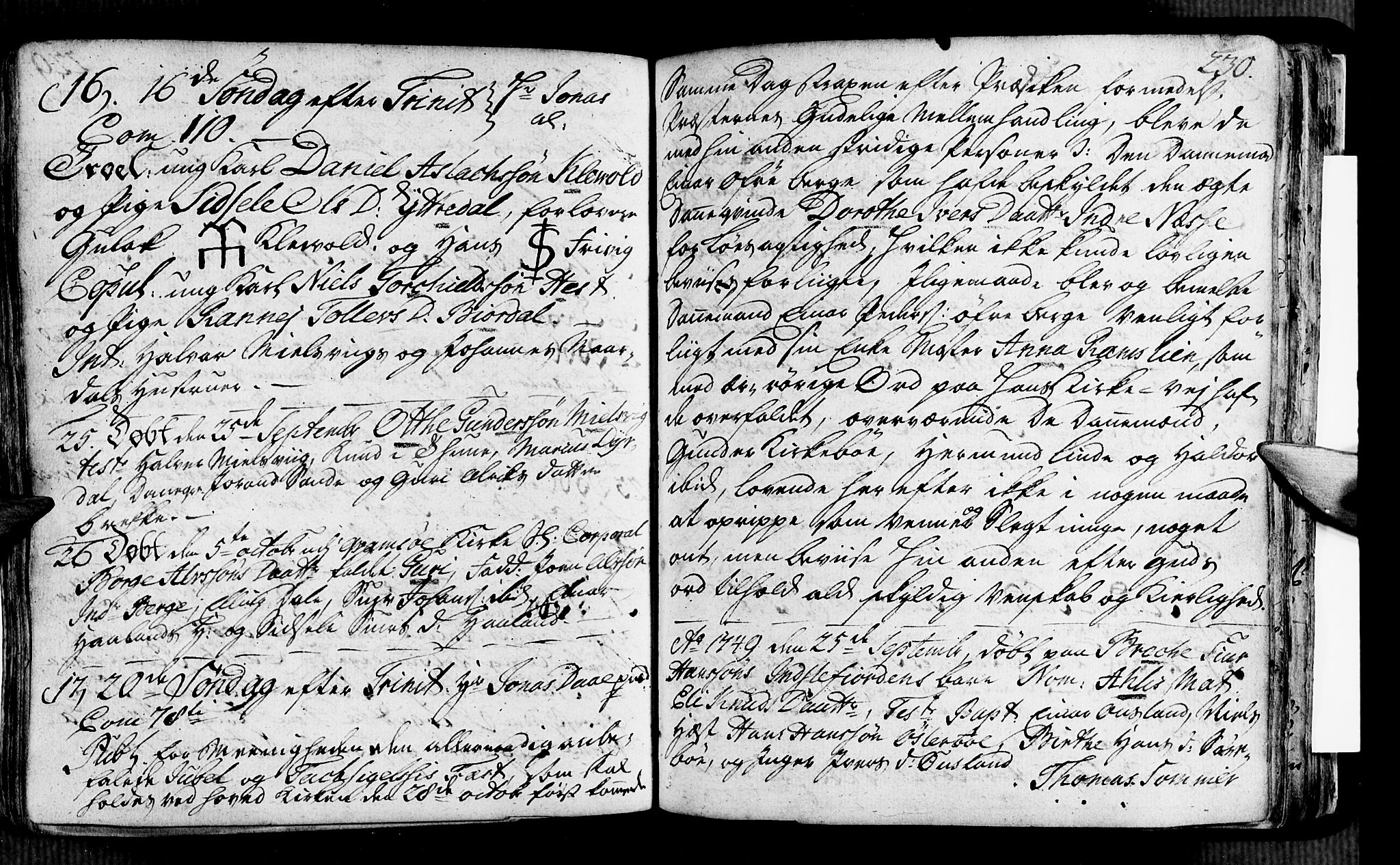 Vik sokneprestembete, SAB/A-81501: Ministerialbok nr. A 2 /3, 1740-1755, s. 230