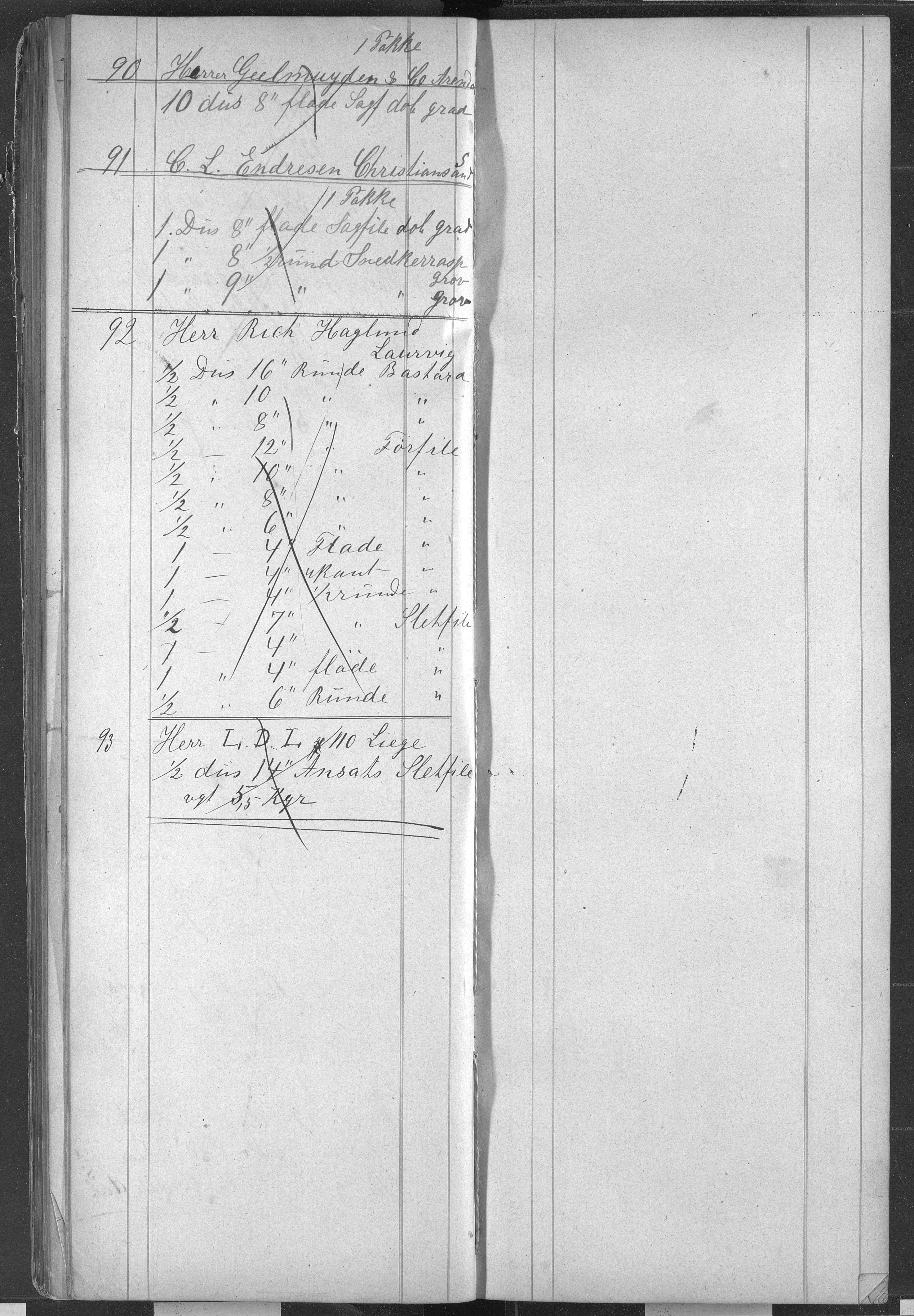 Egelands Jernverk, AAKS/PA-1907/01/L0057: Avsendingsbok, 1880-1886