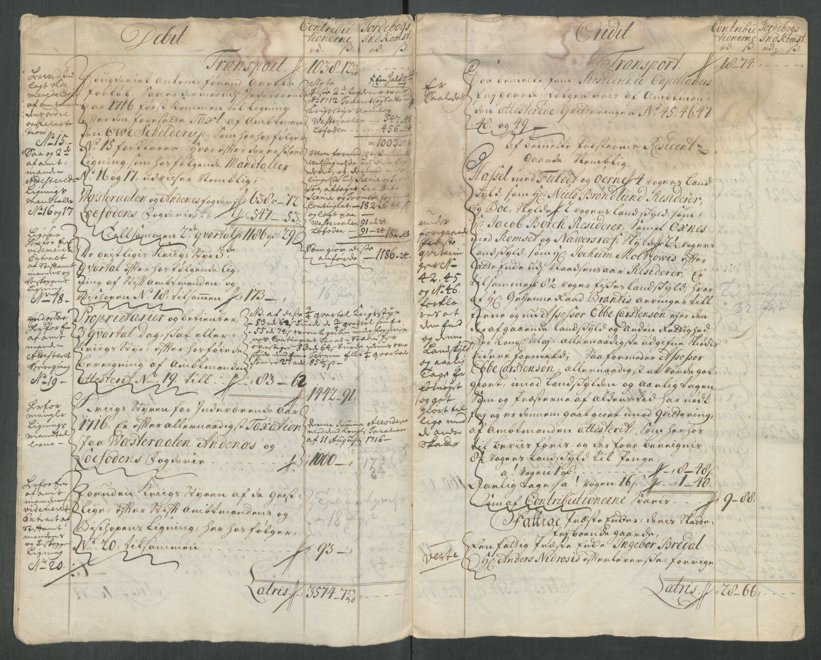 Rentekammeret inntil 1814, Reviderte regnskaper, Fogderegnskap, AV/RA-EA-4092/R67/L4682: Fogderegnskap Vesterålen, Andenes og Lofoten, 1716, s. 7