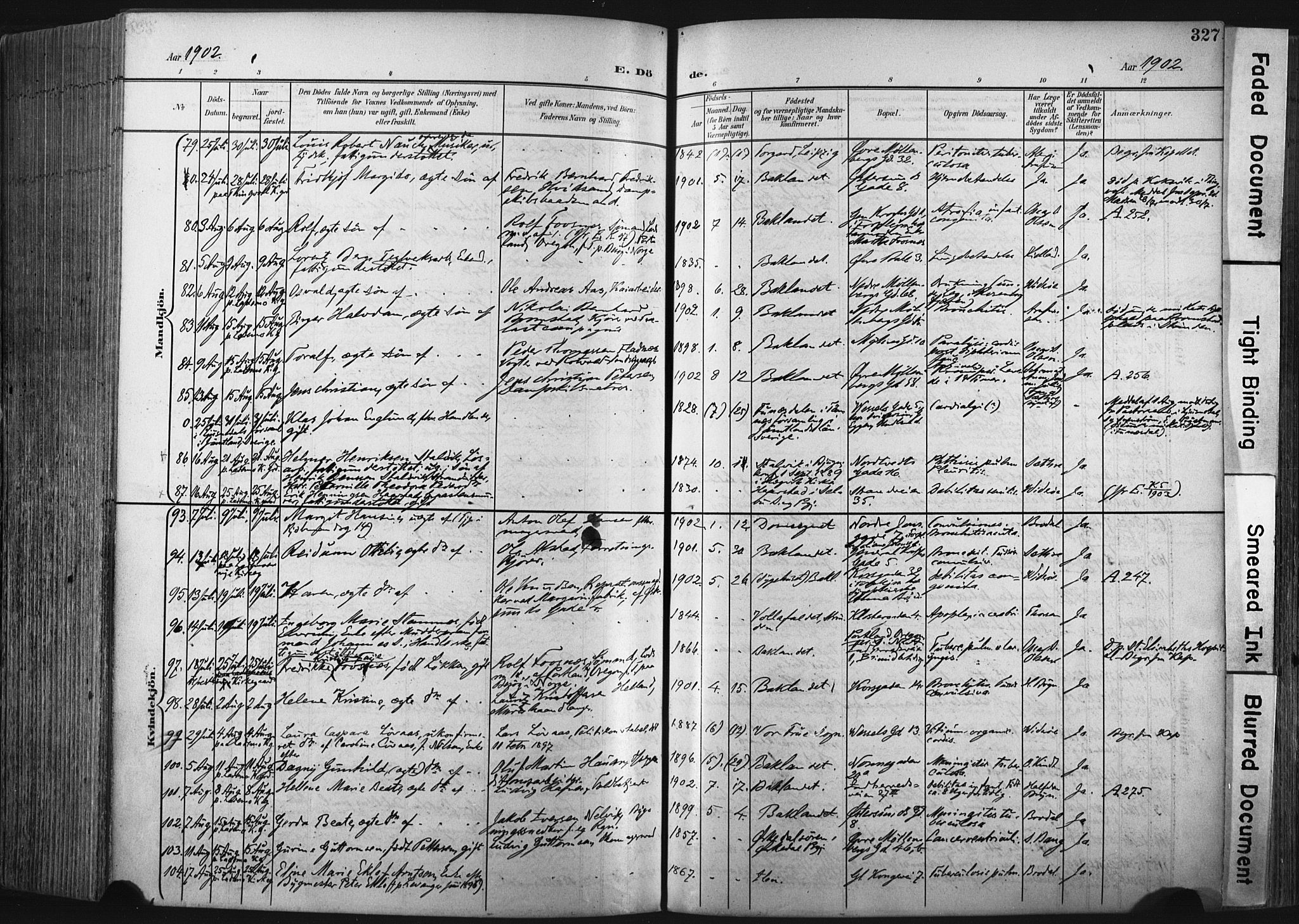 Ministerialprotokoller, klokkerbøker og fødselsregistre - Sør-Trøndelag, SAT/A-1456/604/L0201: Ministerialbok nr. 604A21, 1901-1911, s. 327