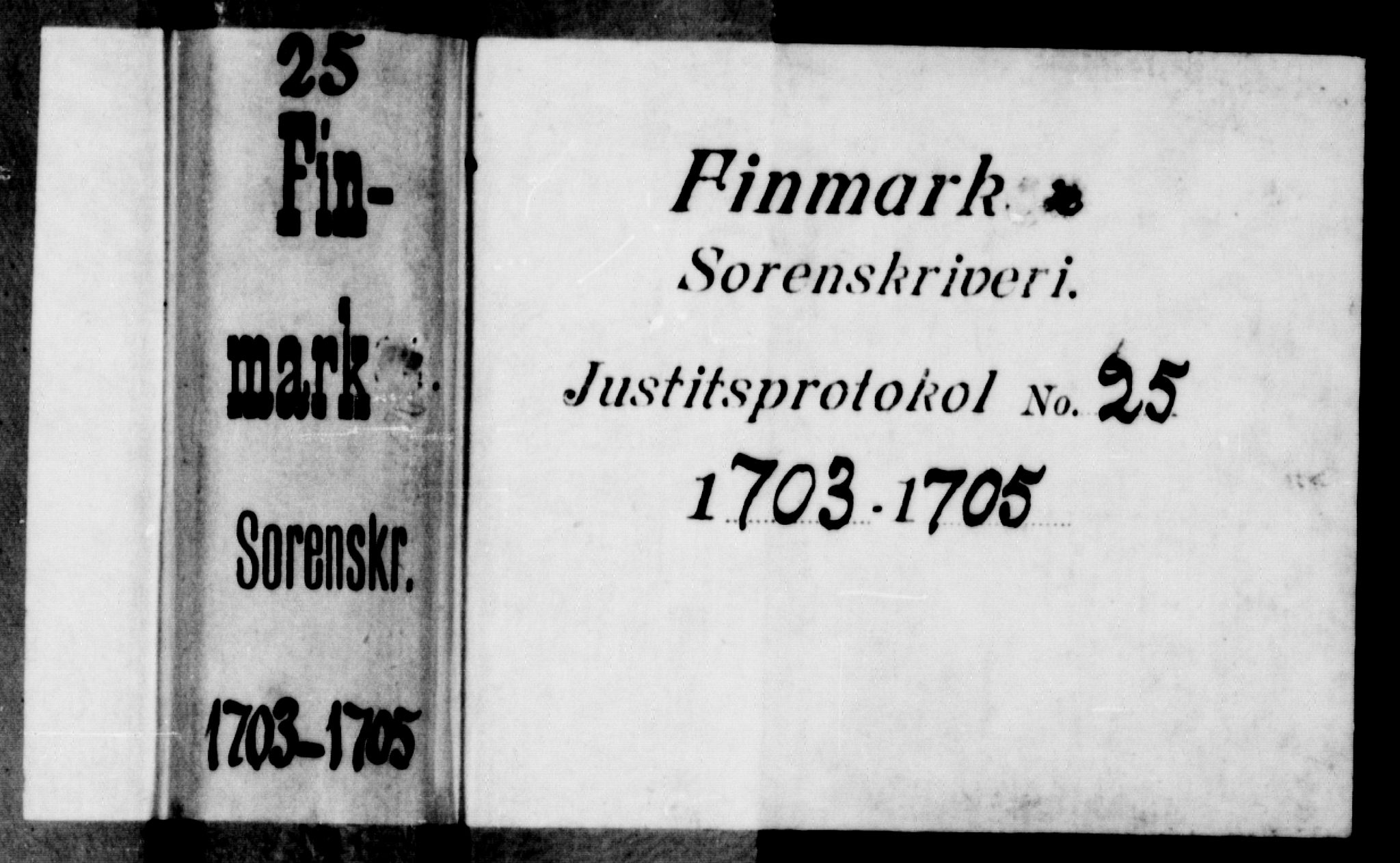 Finnmark sorenskriveri, SATØ/S-0053/F/Fa/L0029: Justisprotokoller, 1703-1705
