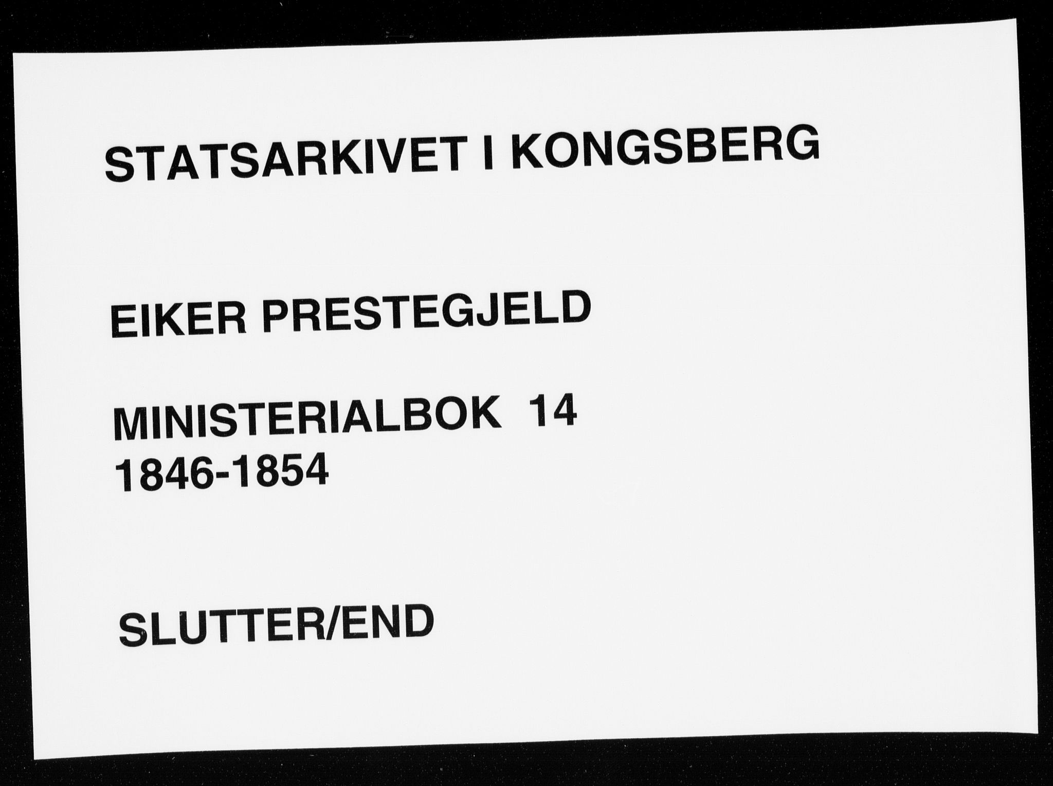 Eiker kirkebøker, SAKO/A-4/F/Fa/L0014: Ministerialbok nr. I 14, 1846-1854