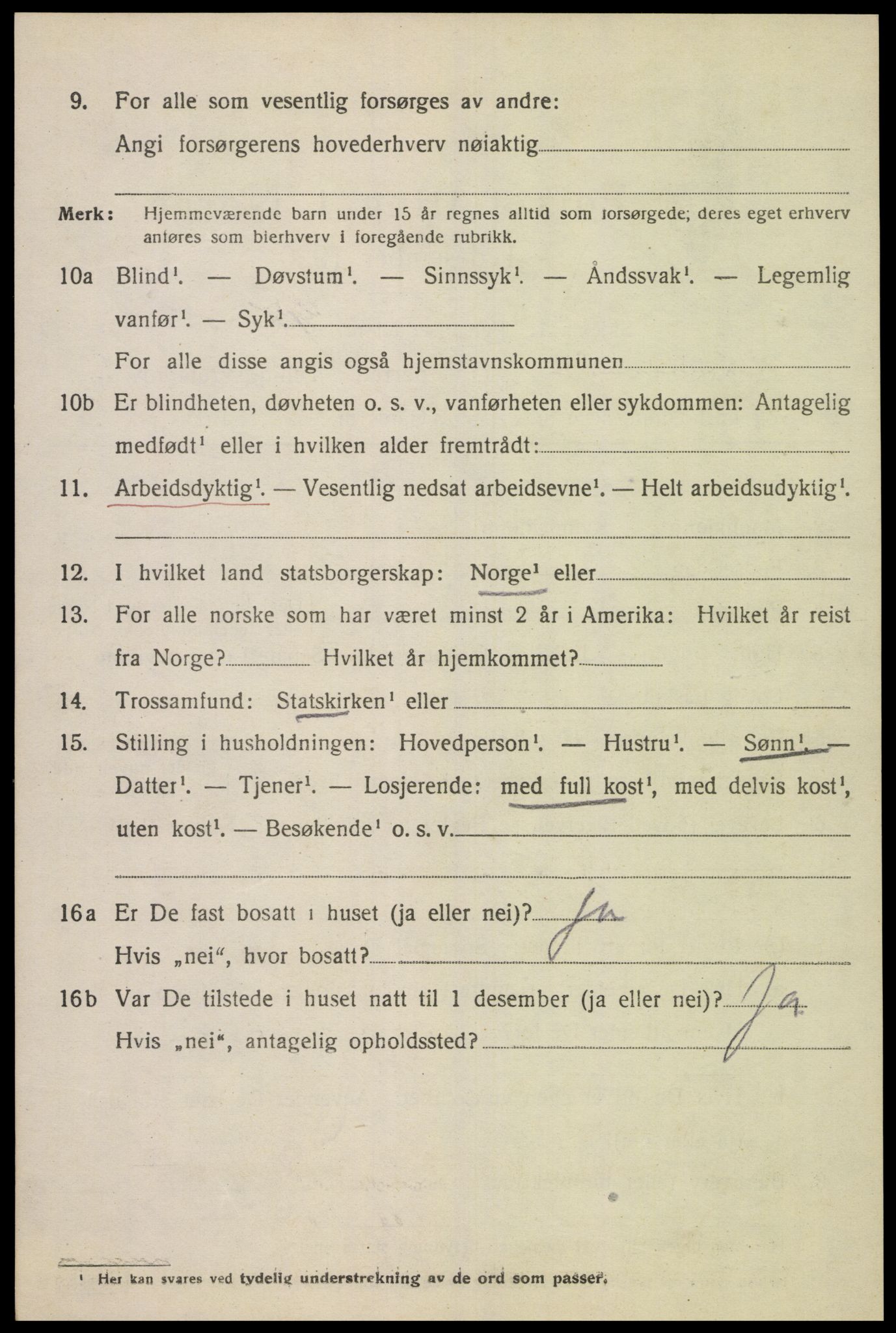 SAK, Folketelling 1920 for 1026 Åseral herred, 1920, s. 1993