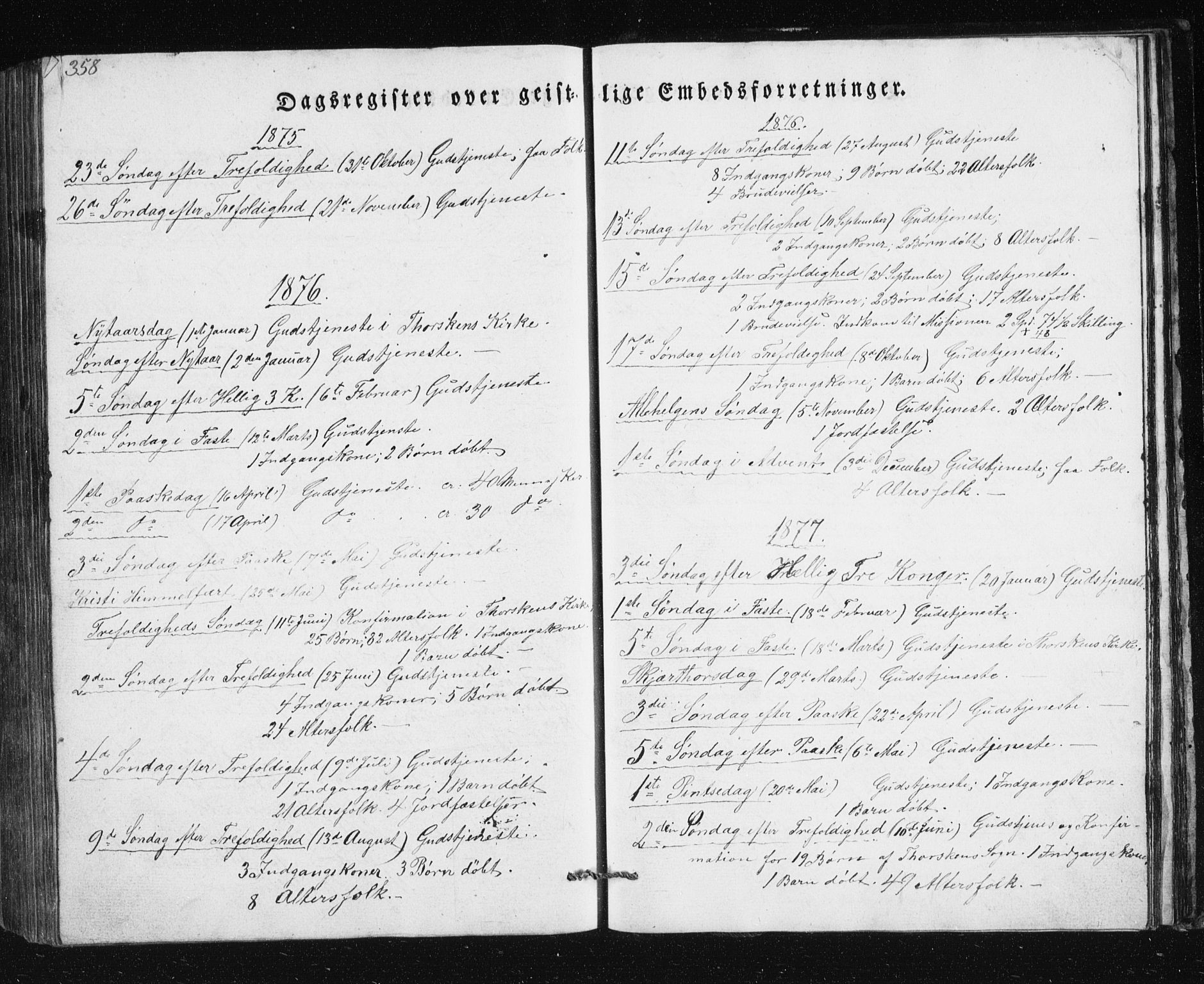 Berg sokneprestkontor, SATØ/S-1318/G/Ga/Gab/L0011klokker: Klokkerbok nr. 11, 1833-1878, s. 358
