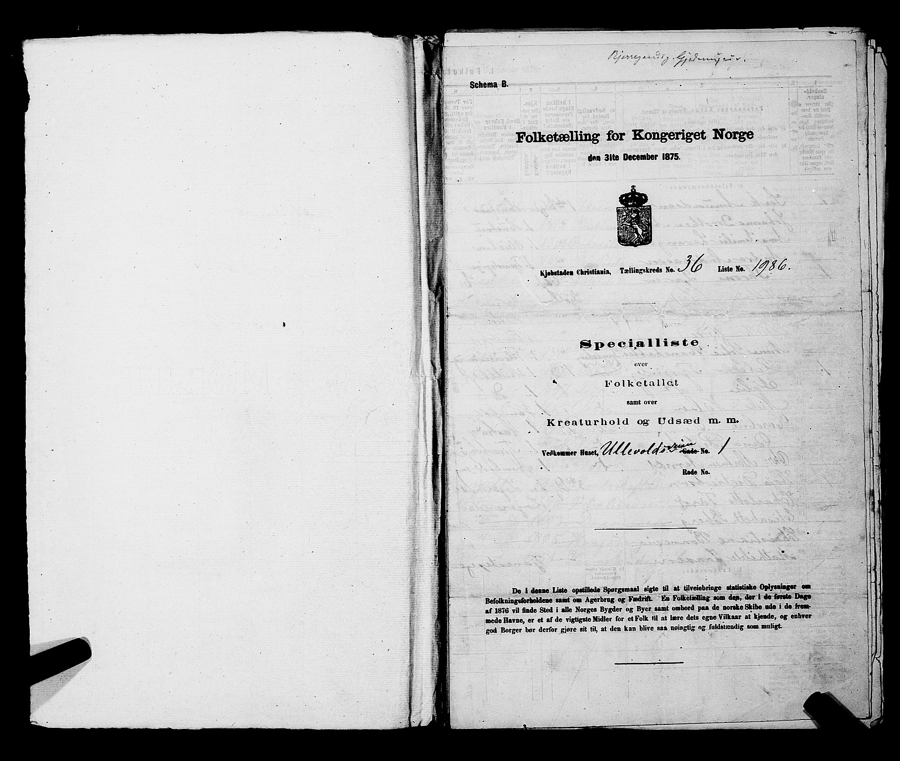RA, Folketelling 1875 for 0301 Kristiania kjøpstad, 1875, s. 5714