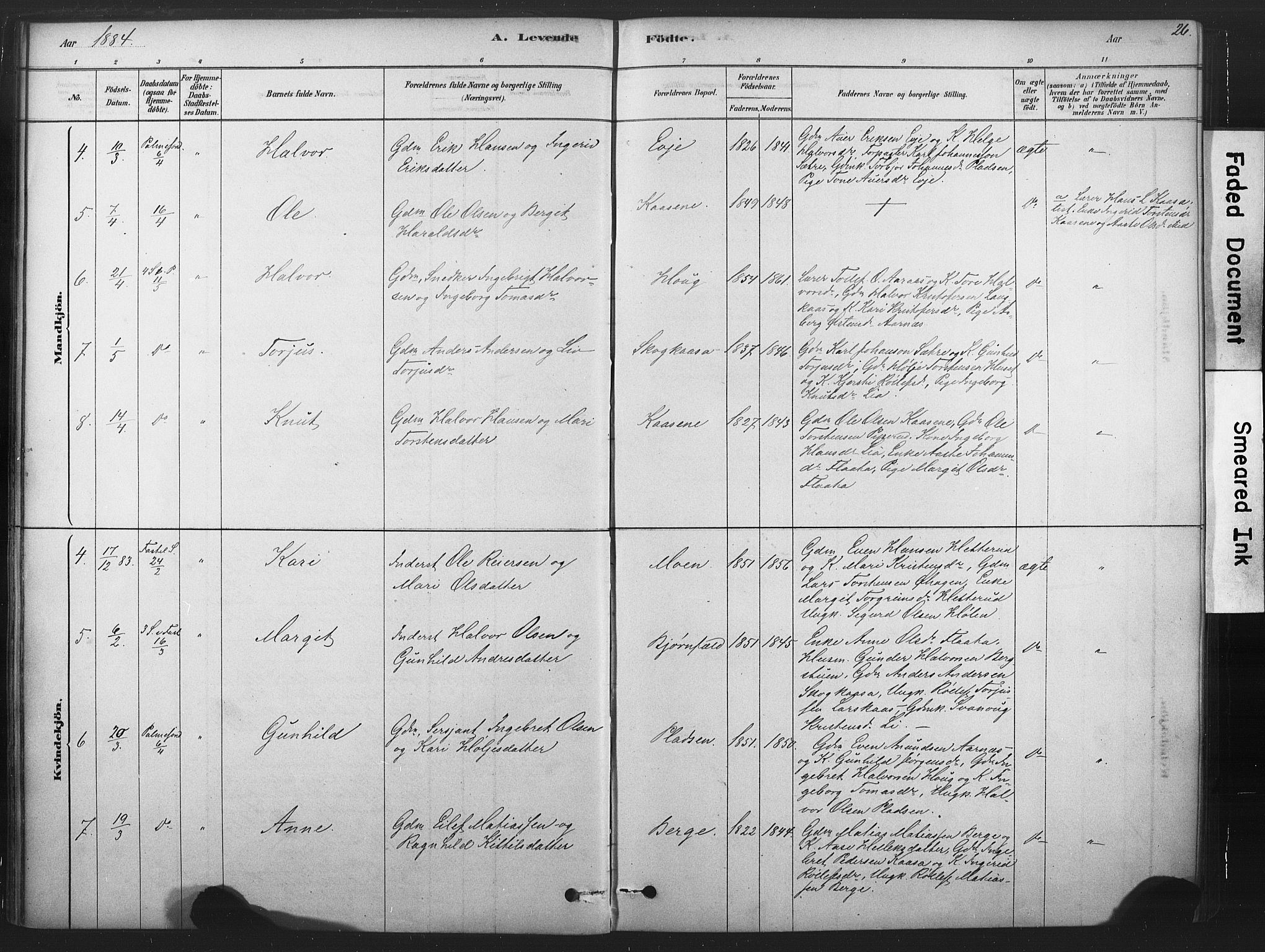 Sauherad kirkebøker, AV/SAKO-A-298/F/Fb/L0002: Ministerialbok nr. II 2, 1878-1901, s. 26