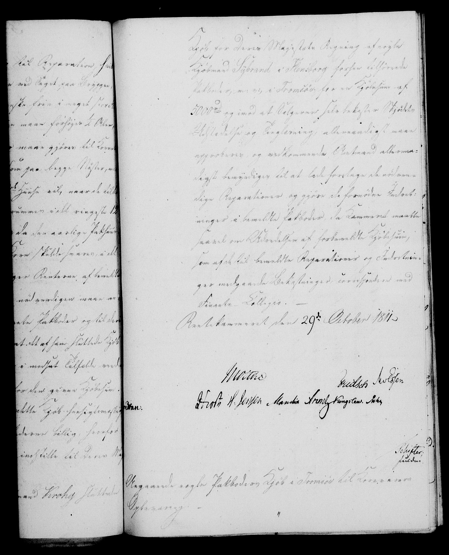 Rentekammeret, Kammerkanselliet, RA/EA-3111/G/Gf/Gfa/L0093: Norsk relasjons- og resolusjonsprotokoll (merket RK 52.93), 1811, s. 558