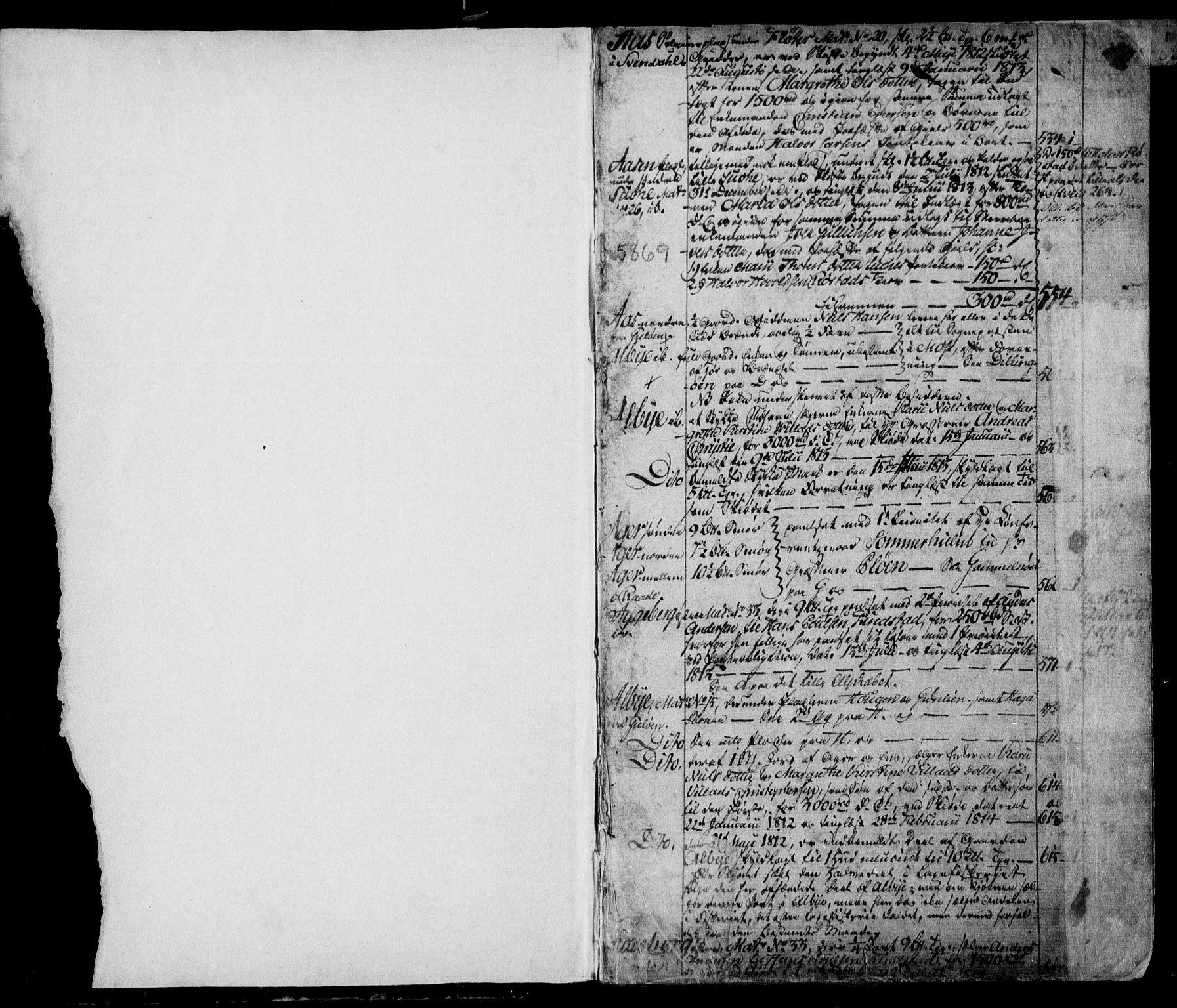 Moss sorenskriveri, SAO/A-10168: Panteregister nr. I 4, 1813-1829