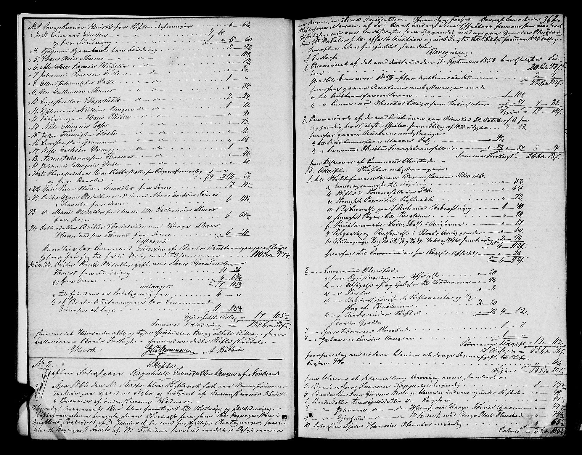 Ytre Sogn tingrett, AV/SAB-A-2601/1/H/Hc/L0001a: Skifteutlodningsprotokoll, 1853-1868, s. 361b-362a