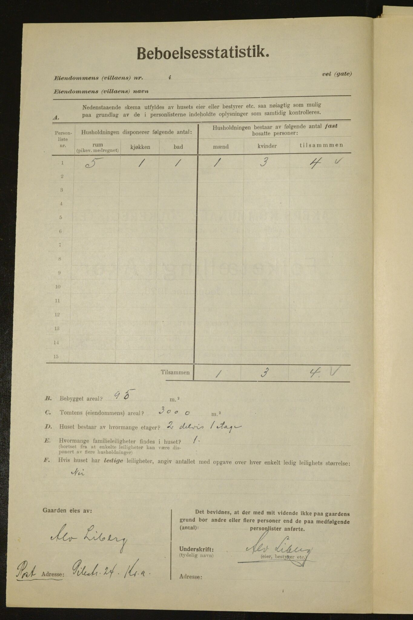 , Kommunal folketelling 1.12.1923 for Aker, 1923, s. 3571