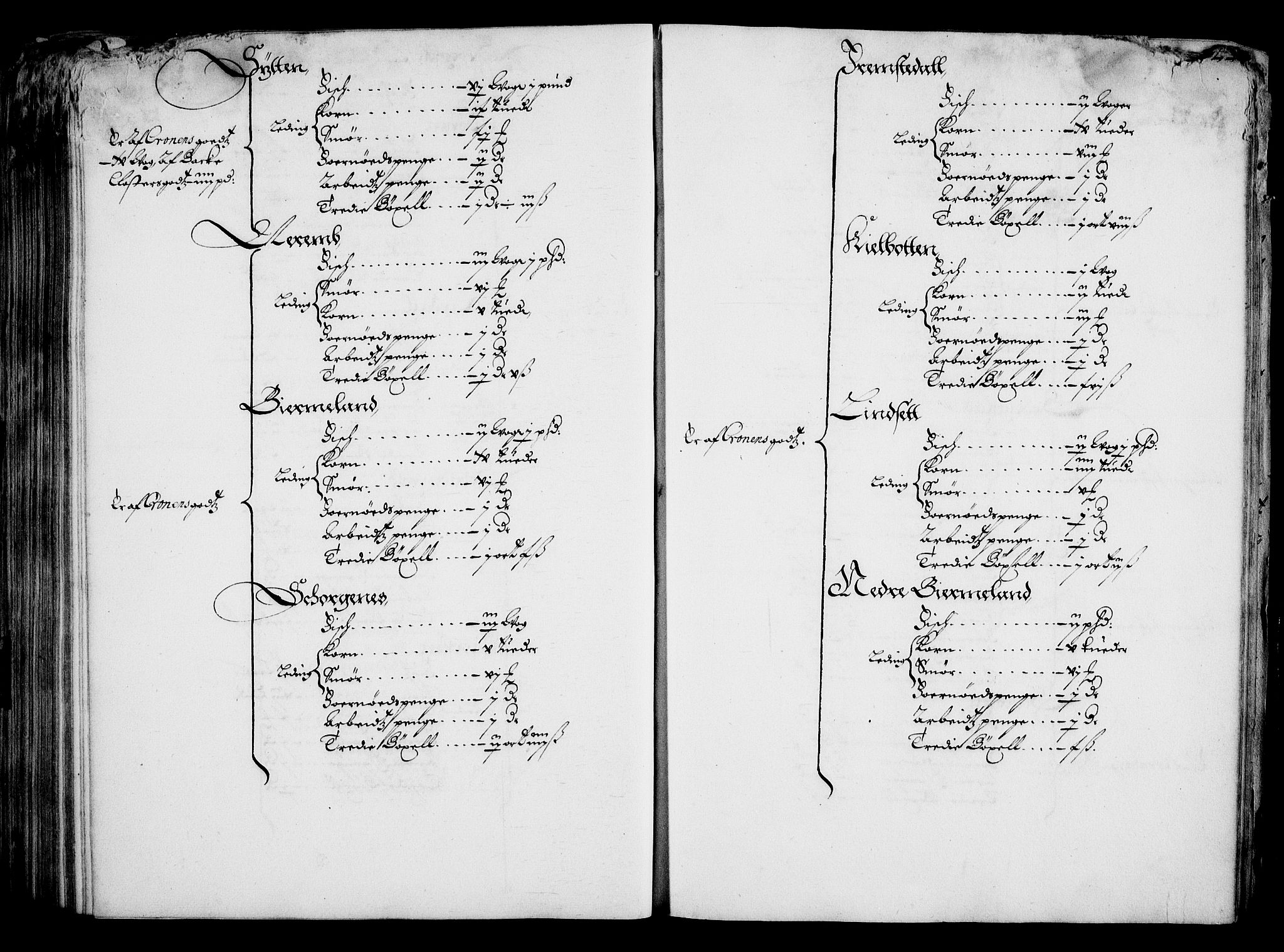 Rentekammeret inntil 1814, Realistisk ordnet avdeling, RA/EA-4070/On/L0001/0001: Statens gods / [Jj 1]: Jordebok over Hannibal Sehesteds gods, 1651, s. 208