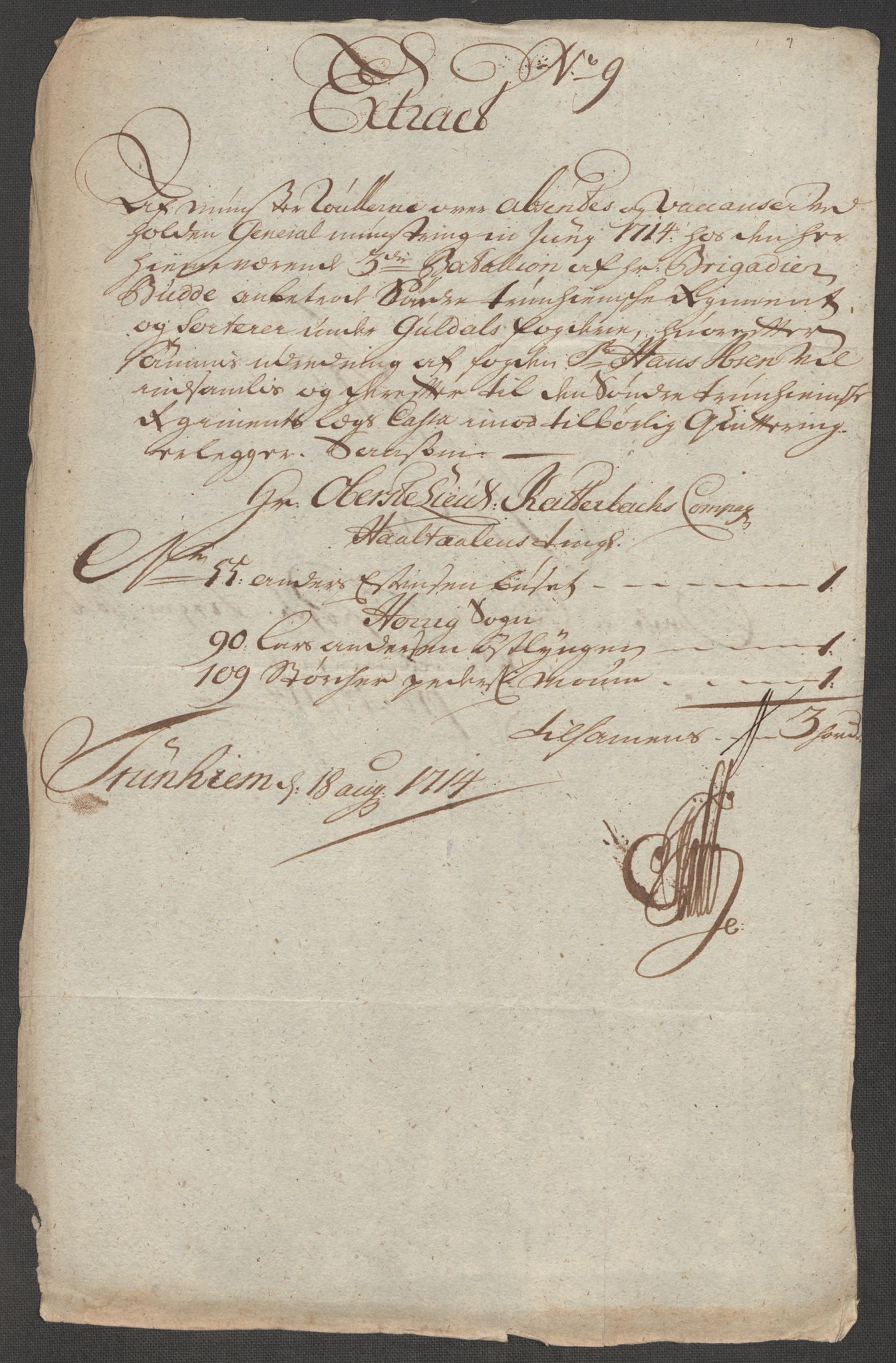 Rentekammeret inntil 1814, Reviderte regnskaper, Fogderegnskap, AV/RA-EA-4092/R60/L3965: Fogderegnskap Orkdal og Gauldal, 1714, s. 324