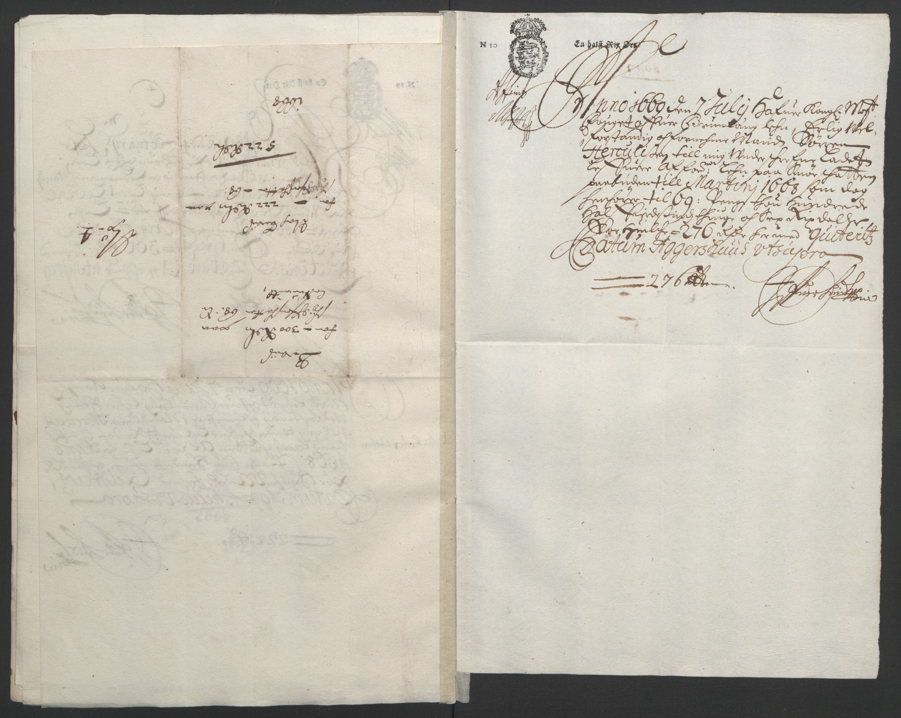 Rentekammeret inntil 1814, Reviderte regnskaper, Fogderegnskap, RA/EA-4092/R33/L1964: Fogderegnskap Larvik grevskap, 1665-1668, s. 141