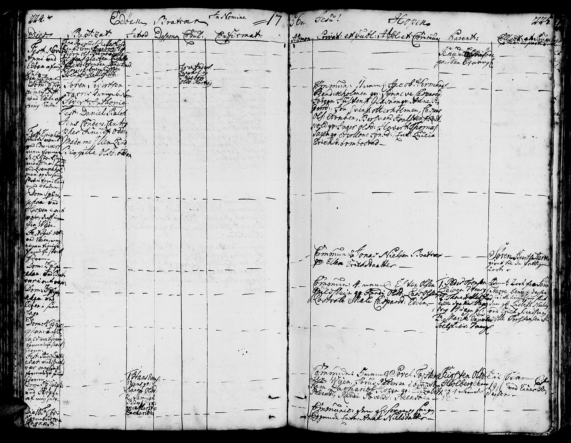 Ministerialprotokoller, klokkerbøker og fødselsregistre - Møre og Romsdal, AV/SAT-A-1454/581/L0931: Ministerialbok nr. 581A01, 1751-1765, s. 224-225