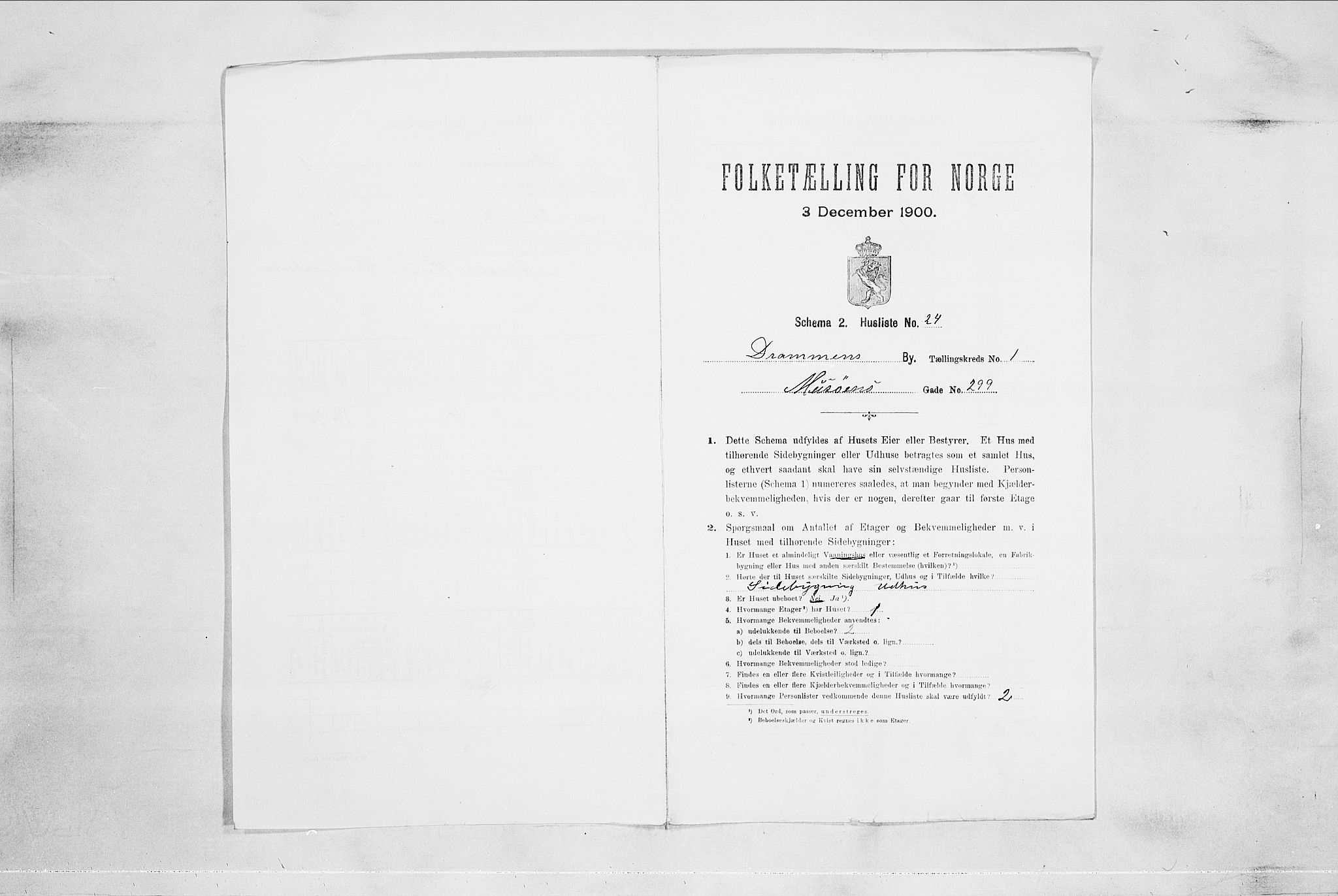 RA, Folketelling 1900 for 0602 Drammen kjøpstad, 1900, s. 496