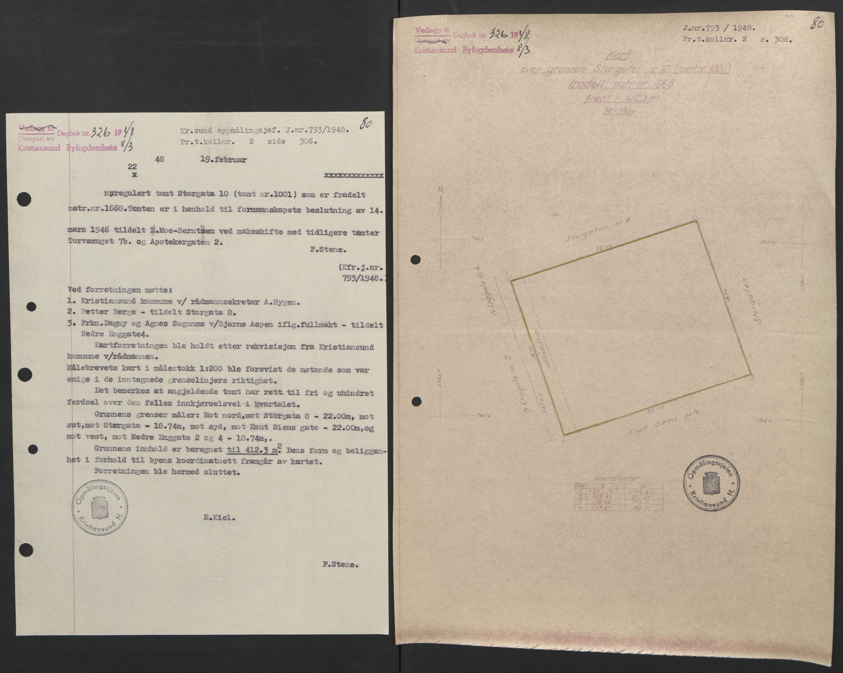 Kristiansund byfogd, AV/SAT-A-4587/A/27: Pantebok nr. 42, 1947-1950, Dagboknr: 326/1948