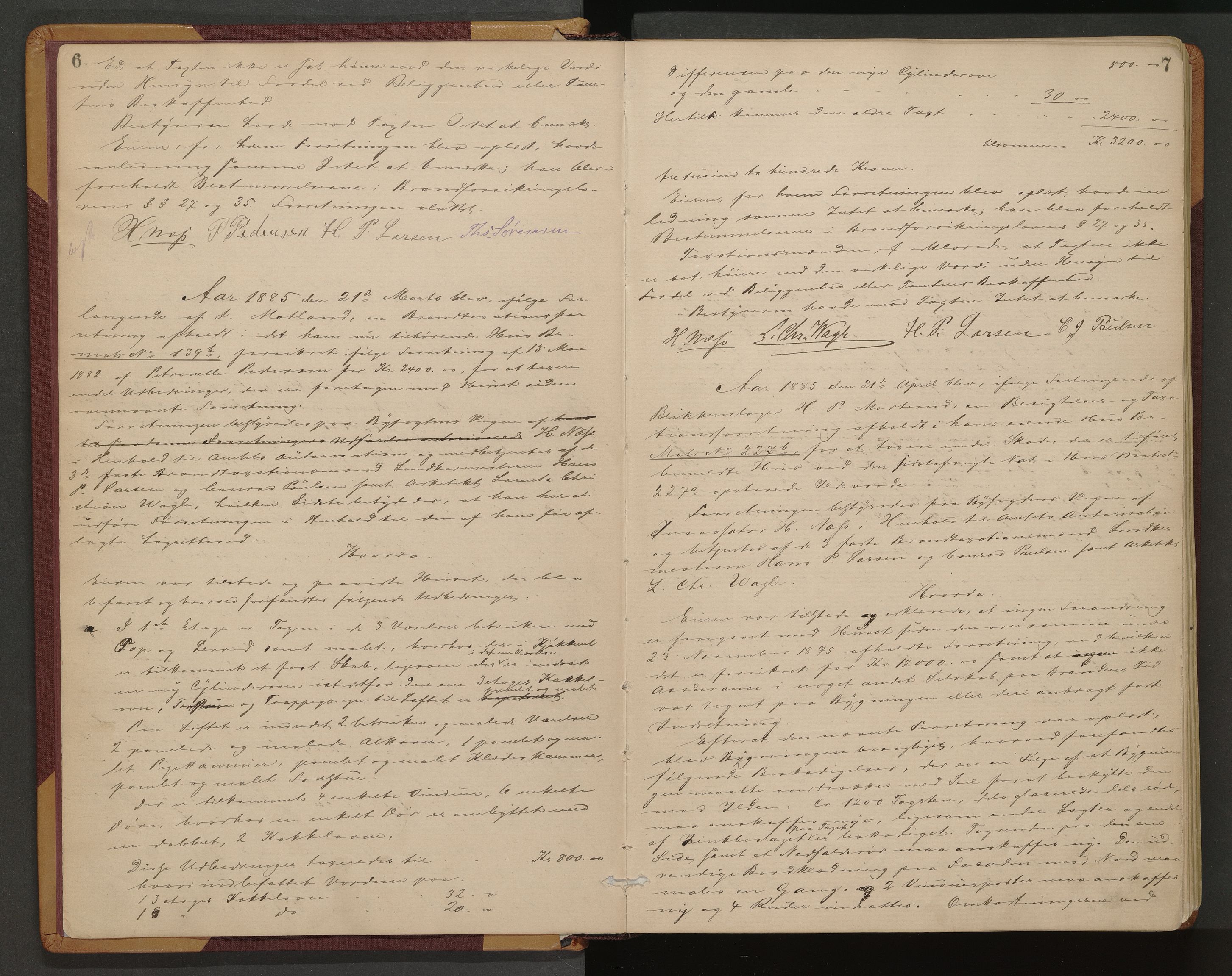 Norges Brannkasse Arendal, AV/SAK-2241-0002/F/Fa/L0021: Branntakstprotokoll nr. 19 med matrikkelnummerregister, 1884-1897