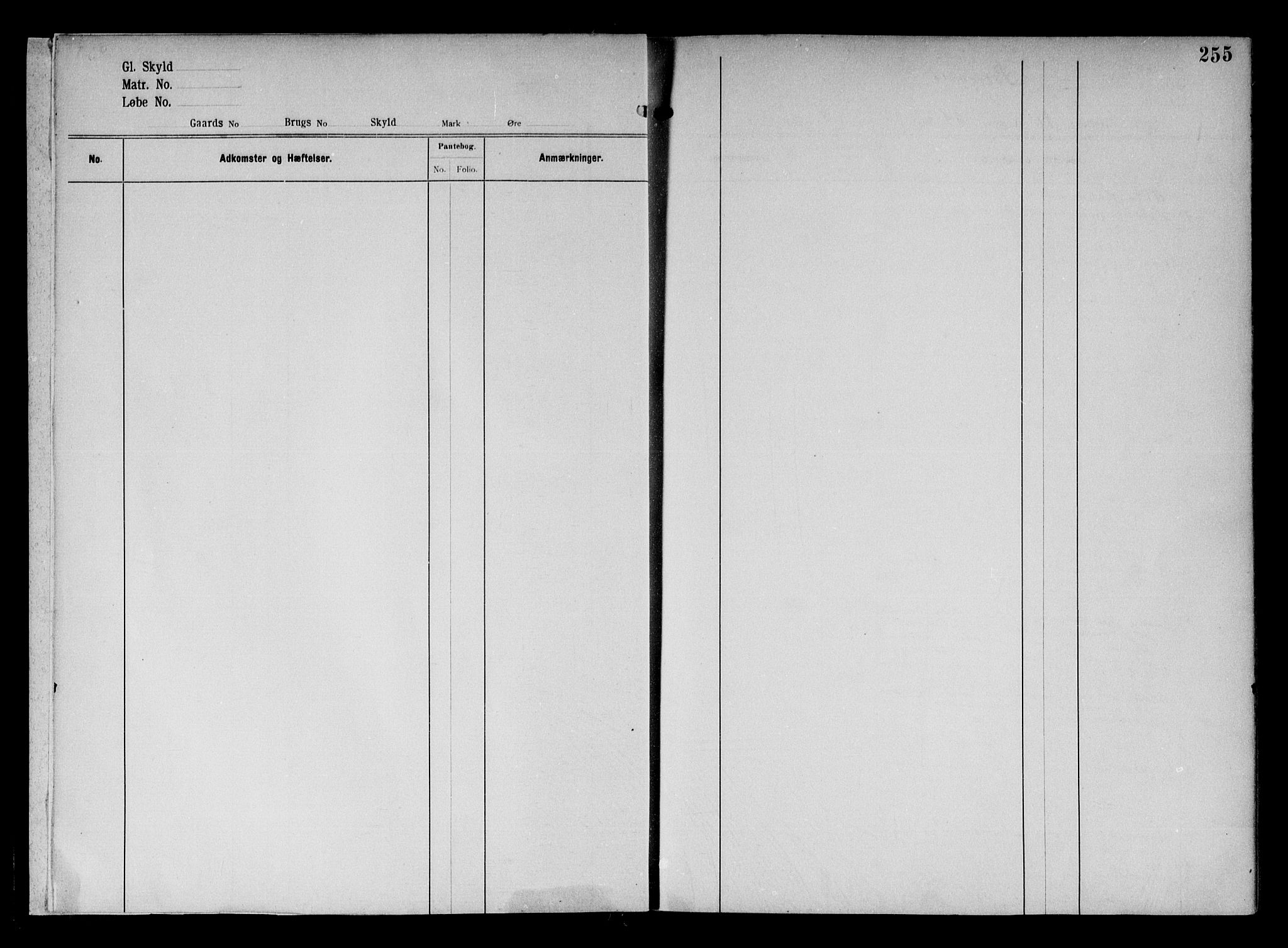Follo sorenskriveri, SAO/A-10274/G/Gb/Gbd/L0002b: Panteregister nr. IV 2b, 1897-1938, s. 255