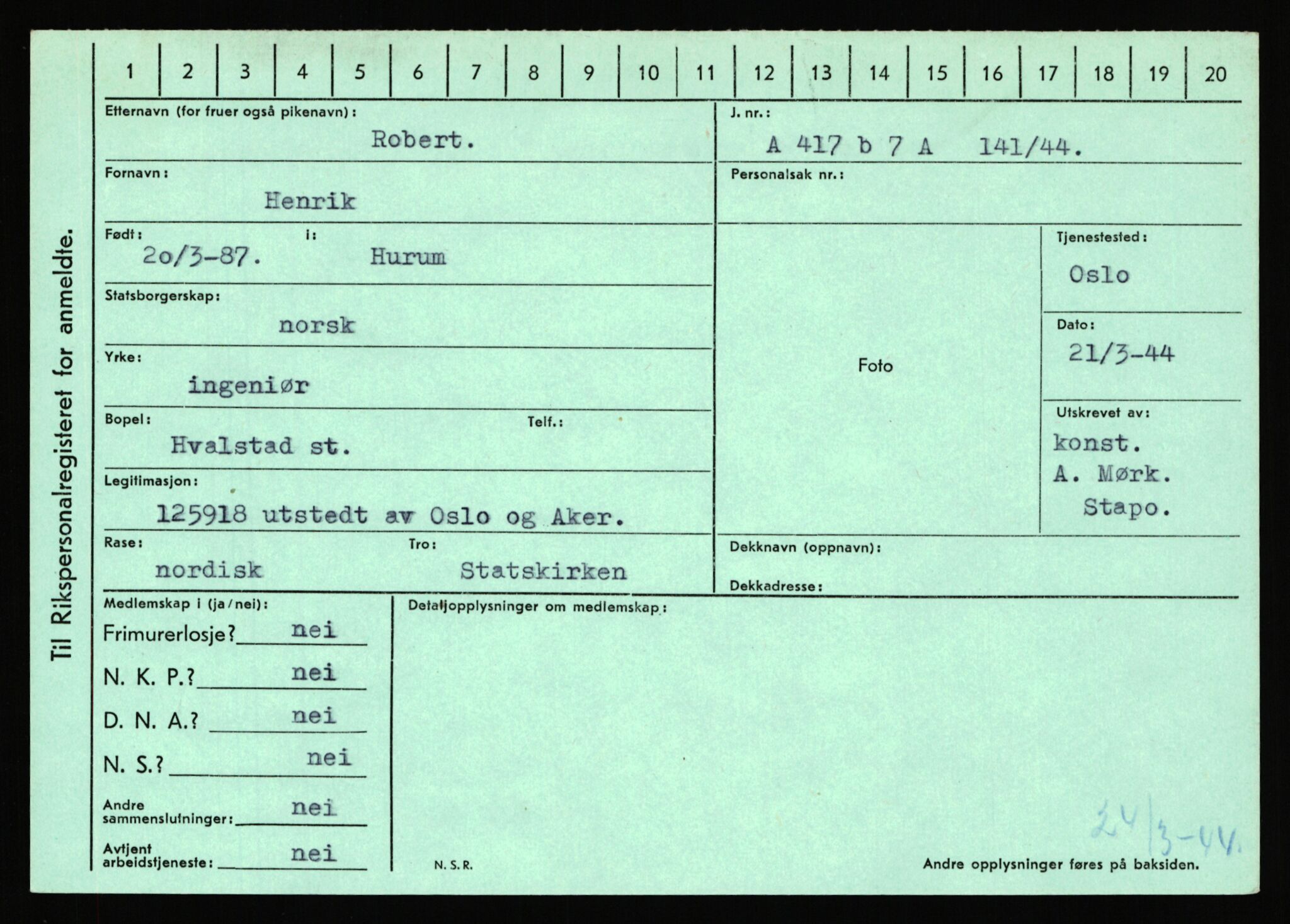 Statspolitiet - Hovedkontoret / Osloavdelingen, AV/RA-S-1329/C/Ca/L0013: Raa - Servold, 1943-1945, s. 1555