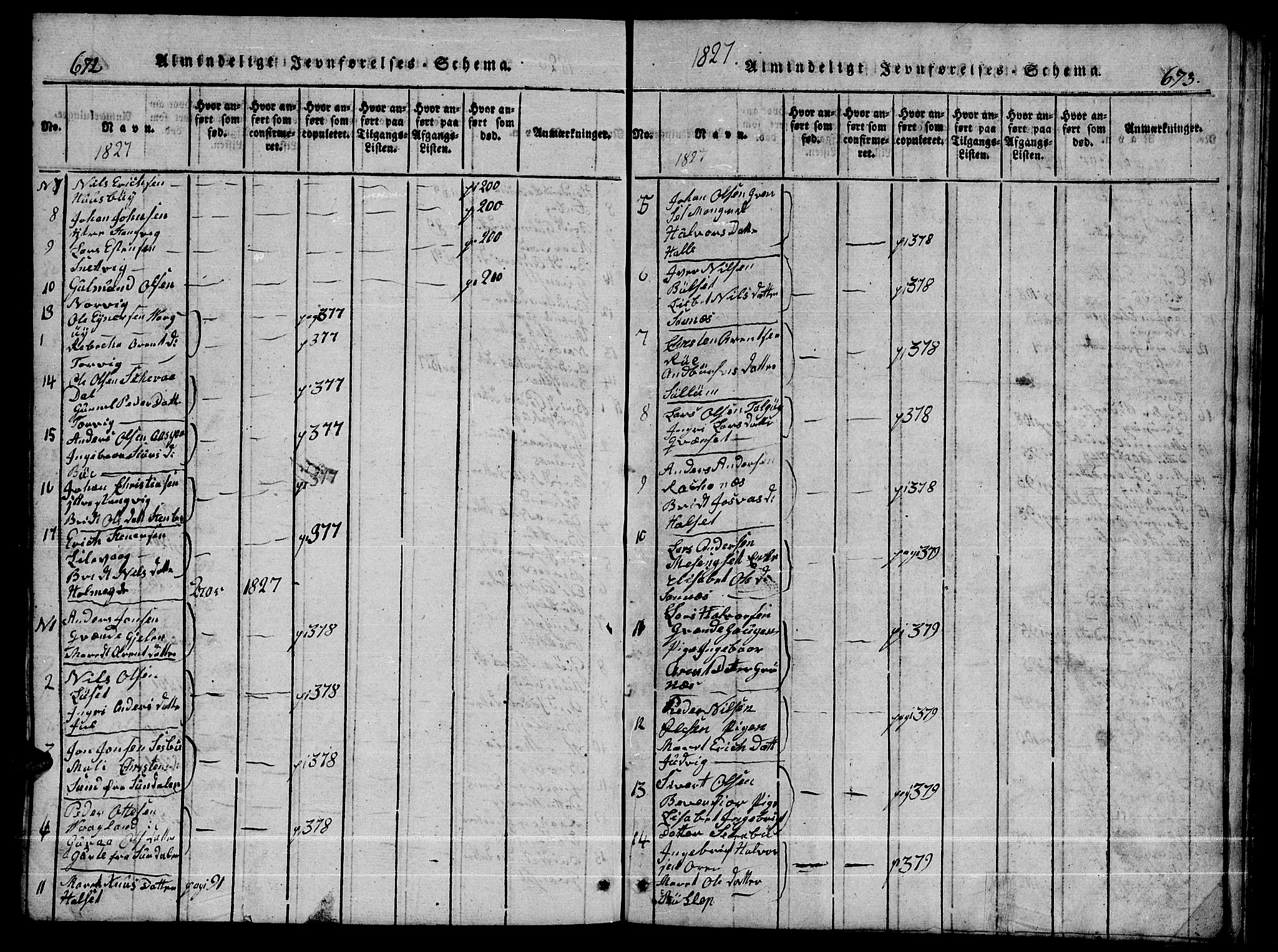 Ministerialprotokoller, klokkerbøker og fødselsregistre - Møre og Romsdal, AV/SAT-A-1454/592/L1031: Klokkerbok nr. 592C01, 1820-1833, s. 672-673