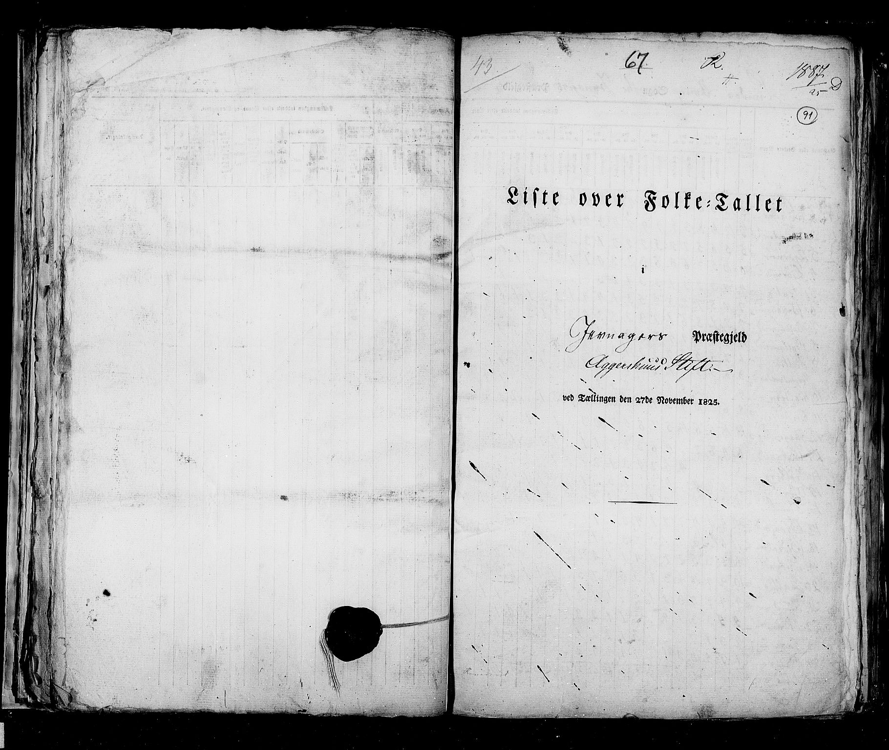 RA, Folketellingen 1825, bind 6: Kristians amt, 1825, s. 91