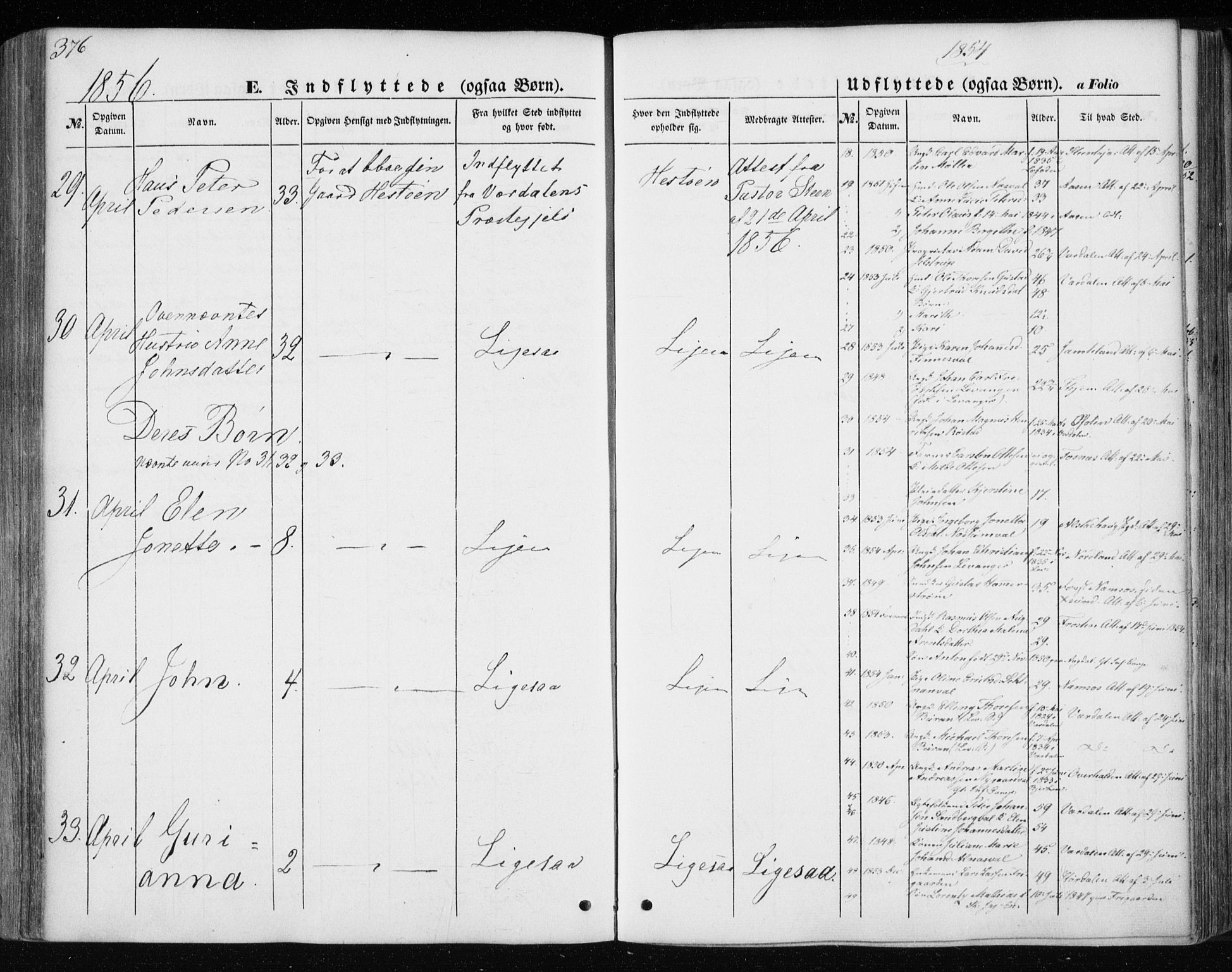 Ministerialprotokoller, klokkerbøker og fødselsregistre - Nord-Trøndelag, SAT/A-1458/717/L0154: Ministerialbok nr. 717A07 /1, 1850-1862, s. 376