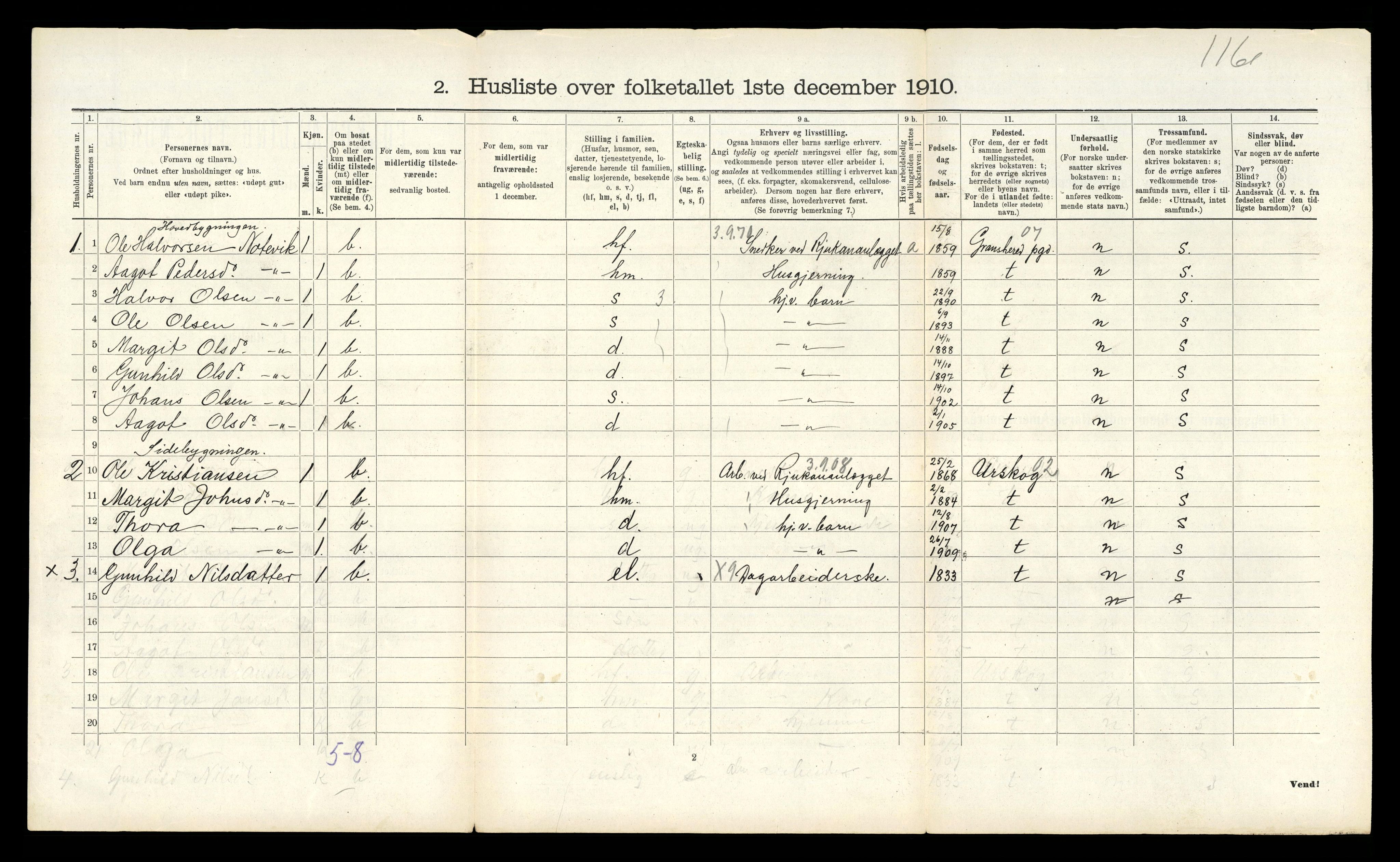 RA, Folketelling 1910 for 0826 Tinn herred, 1910, s. 692