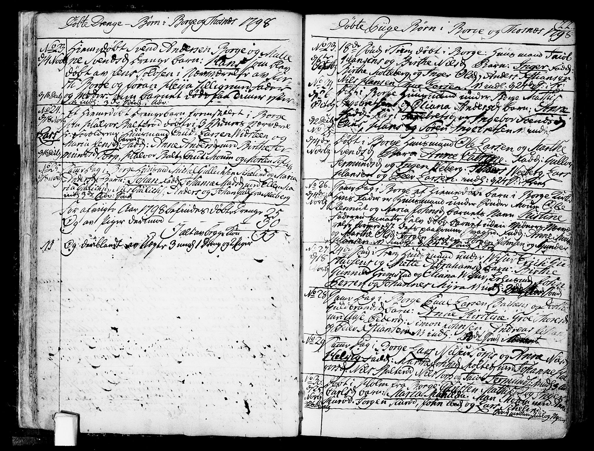 Borge prestekontor Kirkebøker, SAO/A-10903/F/Fa/L0002: Ministerialbok nr. I 2, 1791-1817, s. 22