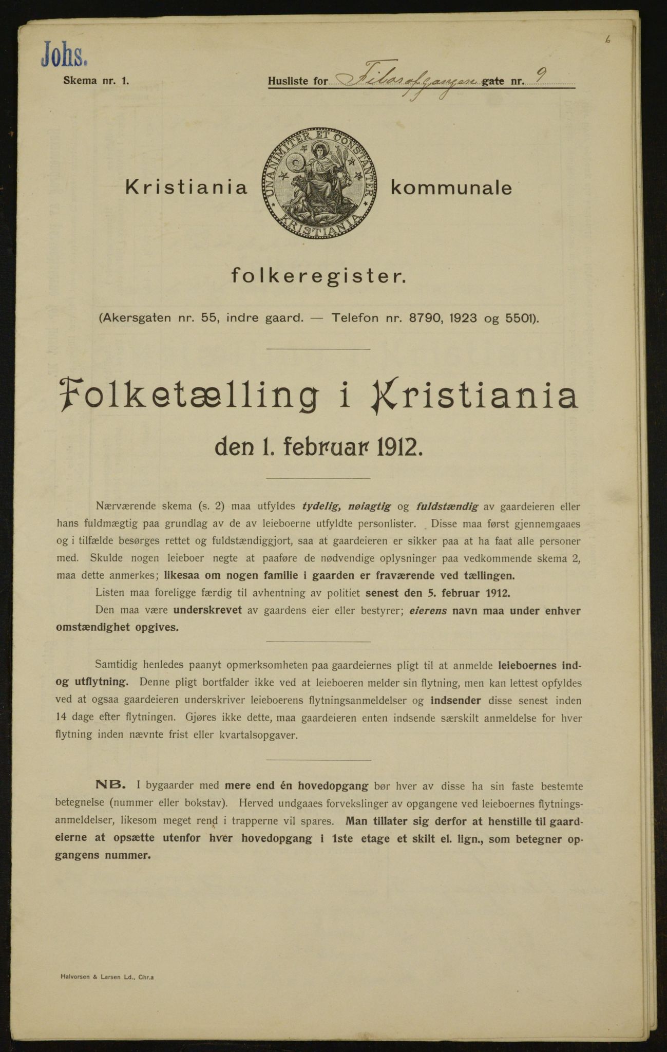 OBA, Kommunal folketelling 1.2.1912 for Kristiania, 1912, s. 24228