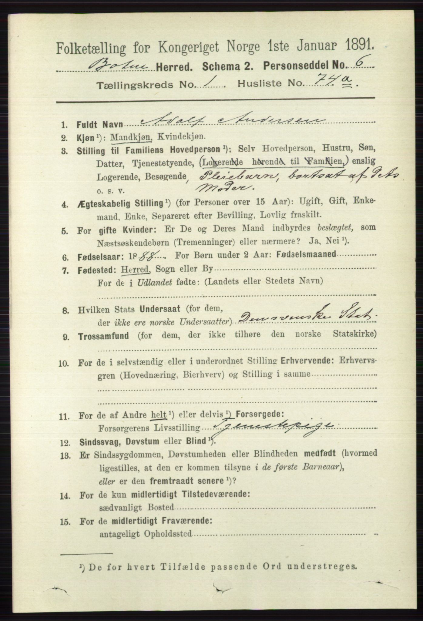 RA, Folketelling 1891 for 0715 Botne herred, 1891, s. 577