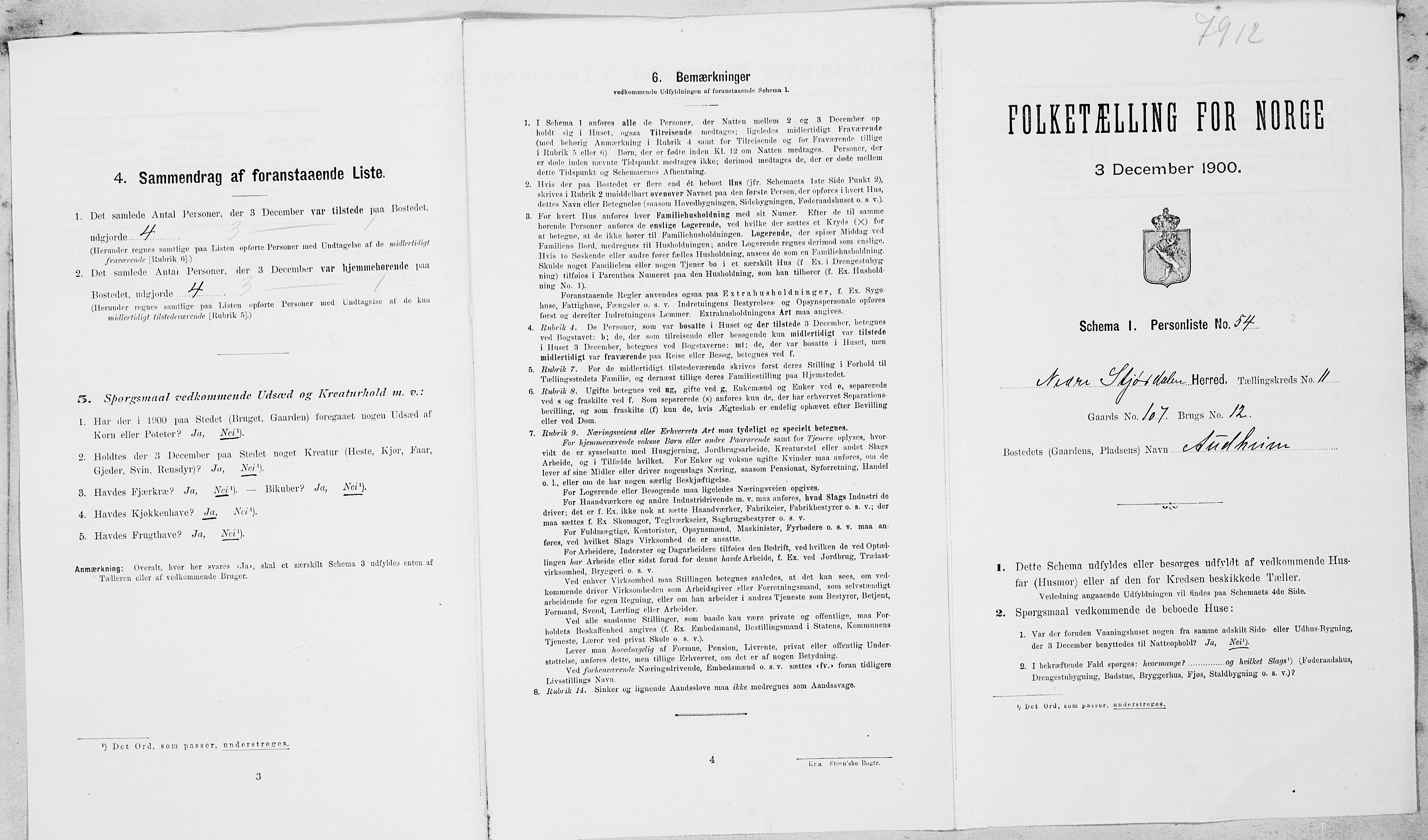 SAT, Folketelling 1900 for 1714 Nedre Stjørdal herred, 1900, s. 1371