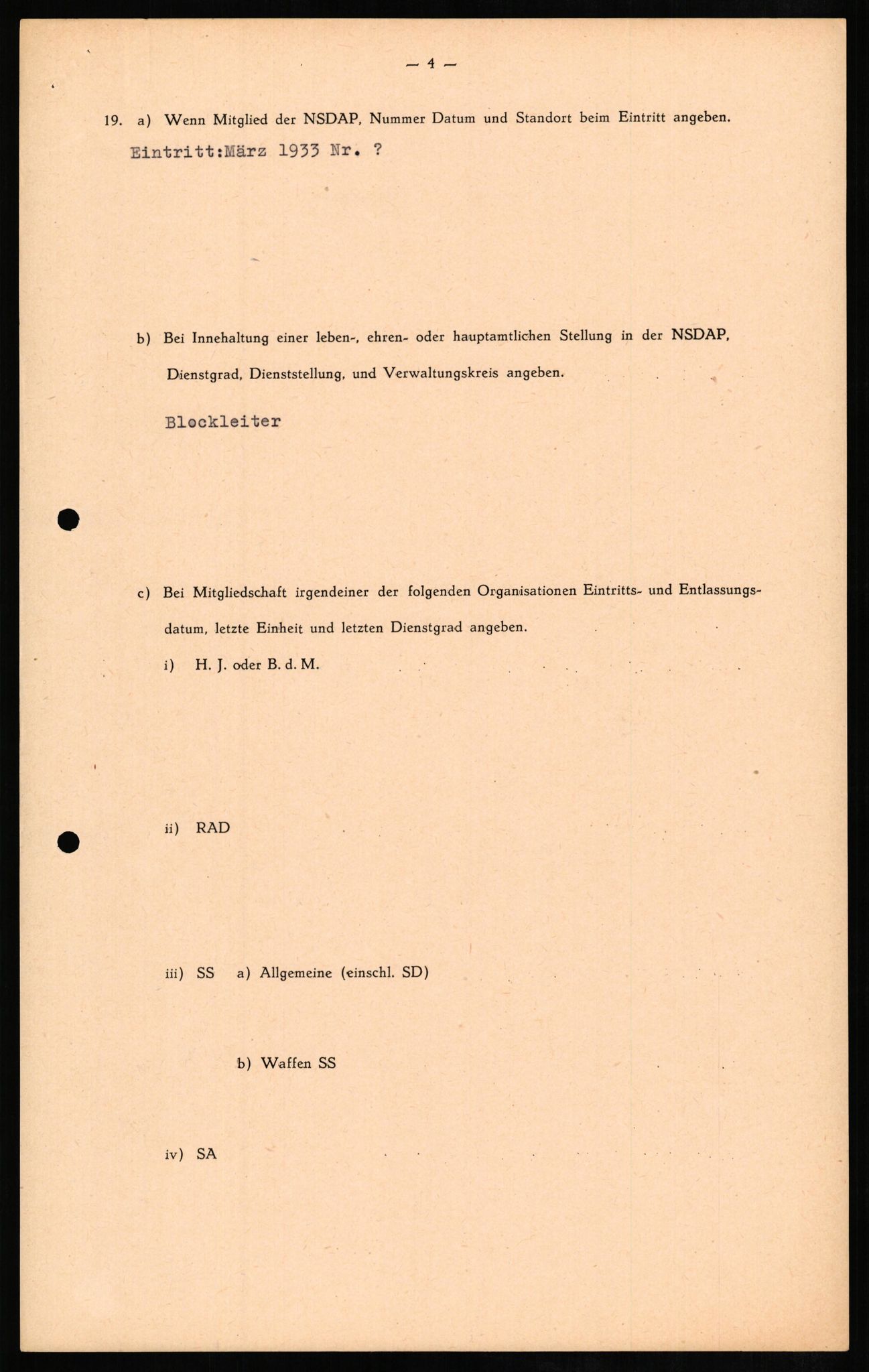 Forsvaret, Forsvarets overkommando II, AV/RA-RAFA-3915/D/Db/L0009: CI Questionaires. Tyske okkupasjonsstyrker i Norge. Tyskere., 1945-1946, s. 351