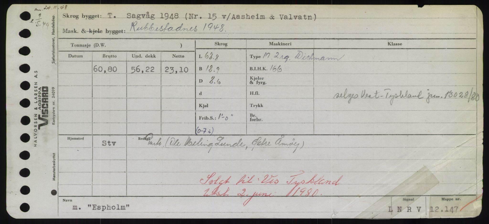Sjøfartsdirektoratet med forløpere, Skipsmålingen, AV/RA-S-1627/H/Hd/L0009: Fartøy, E, s. 545