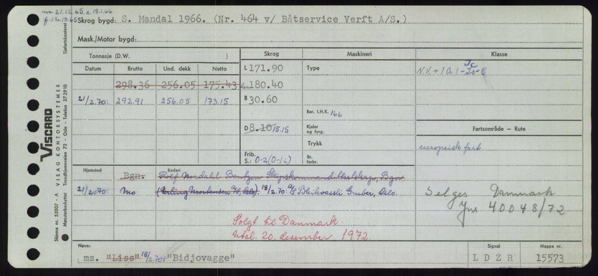 Sjøfartsdirektoratet med forløpere, Skipsmålingen, RA/S-1627/H/Hd/L0004: Fartøy, Bia-Boy, s. 21