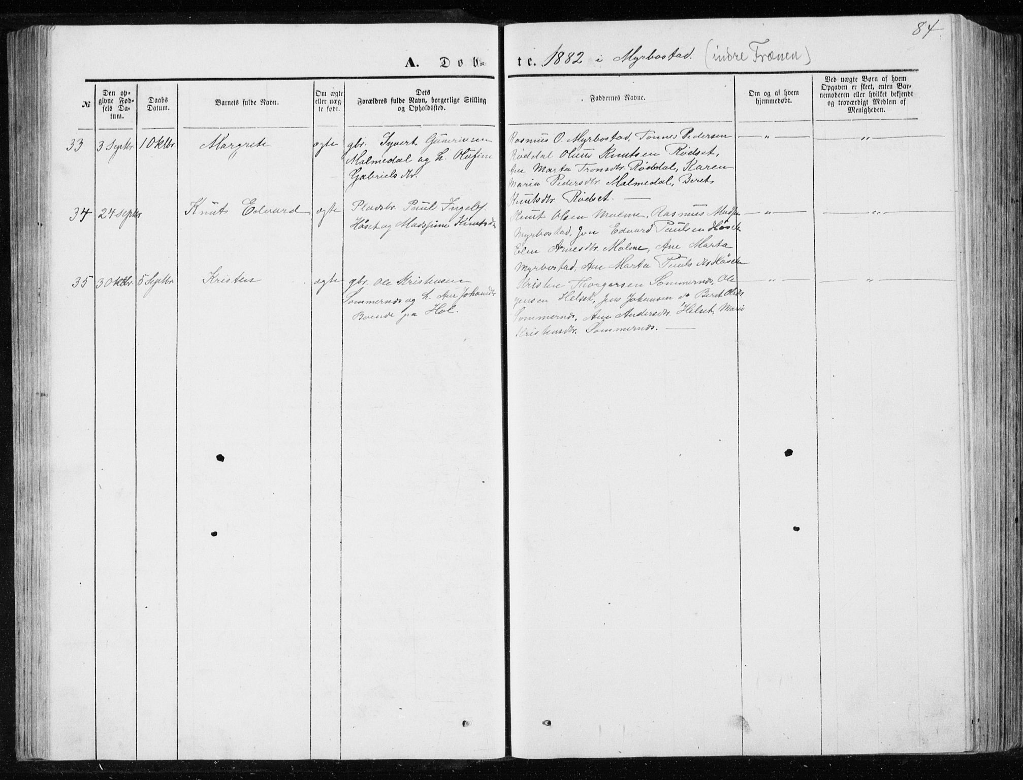 Ministerialprotokoller, klokkerbøker og fødselsregistre - Møre og Romsdal, AV/SAT-A-1454/565/L0754: Klokkerbok nr. 565C03, 1870-1896, s. 84
