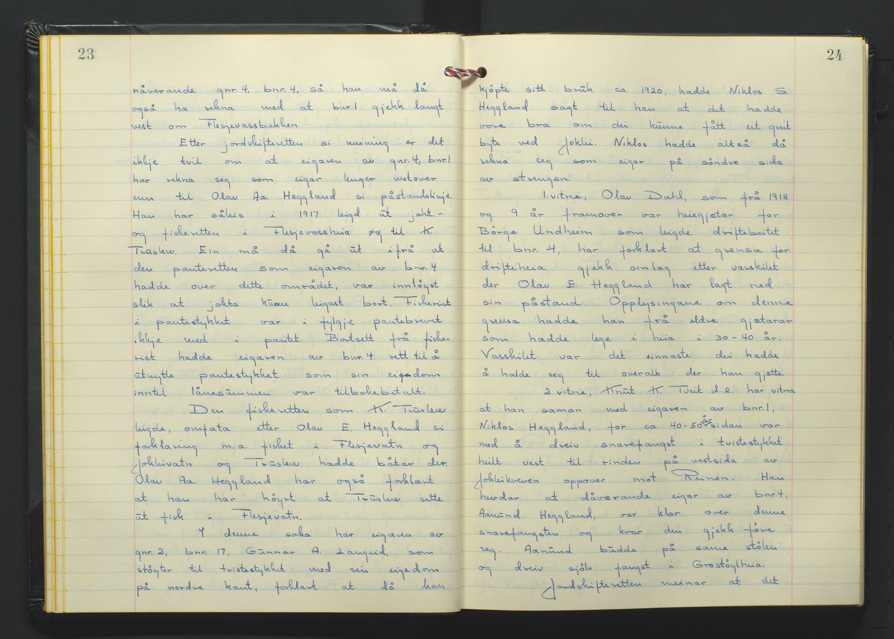 Setesdal jordskifterett, AV/SAK-1541-0008/F/Fa/Faa/L0012: Jordskifteprotokoll med gårdsregister, Setesdal domssokn nr 27 (II), 1970-1971
