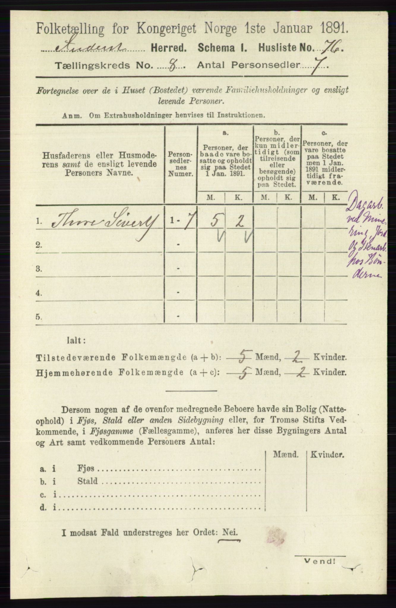 RA, Folketelling 1891 for 0512 Lesja herred, 1891, s. 2981