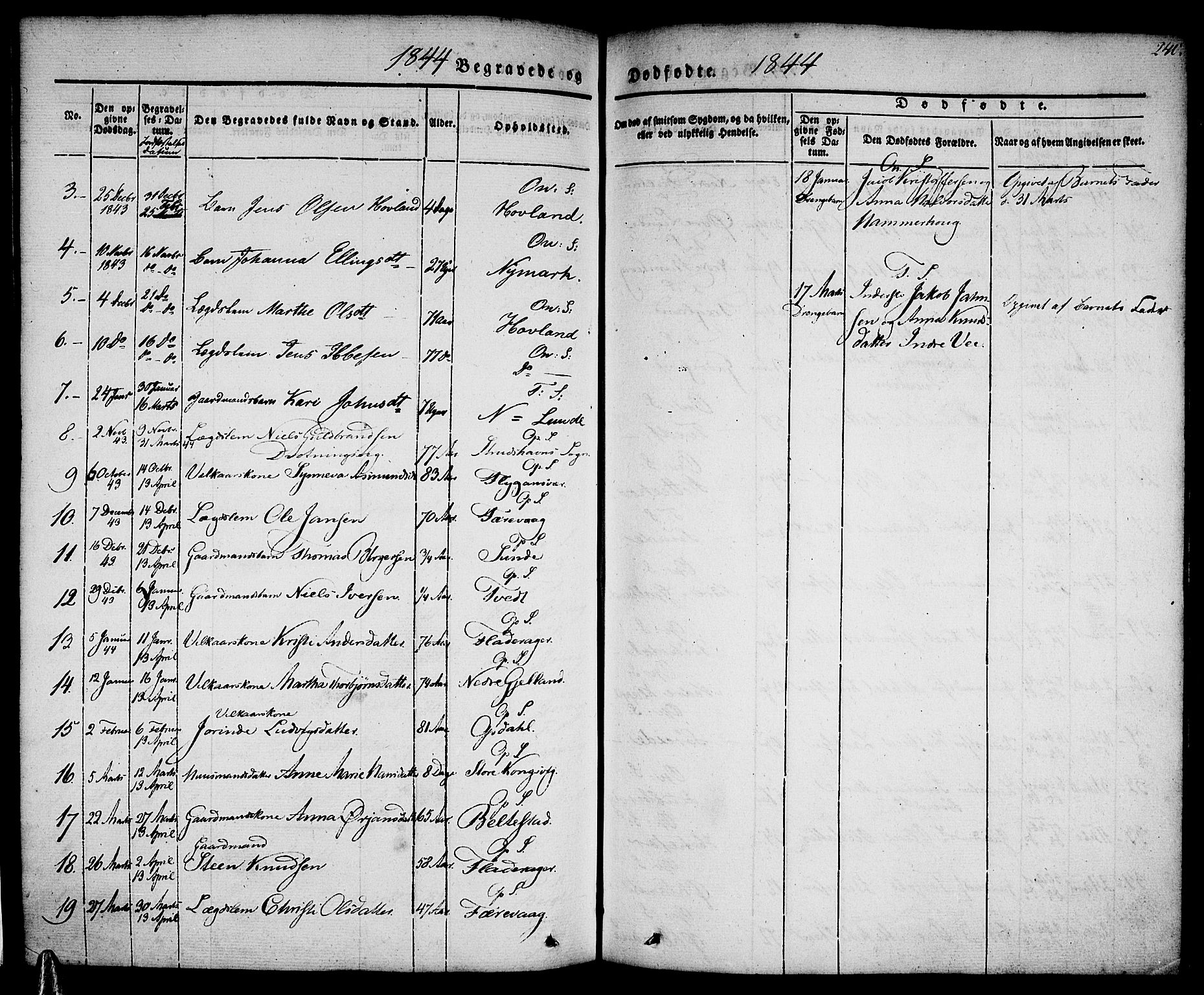 Tysnes sokneprestembete, AV/SAB-A-78601/H/Haa: Ministerialbok nr. A 9, 1837-1848, s. 240