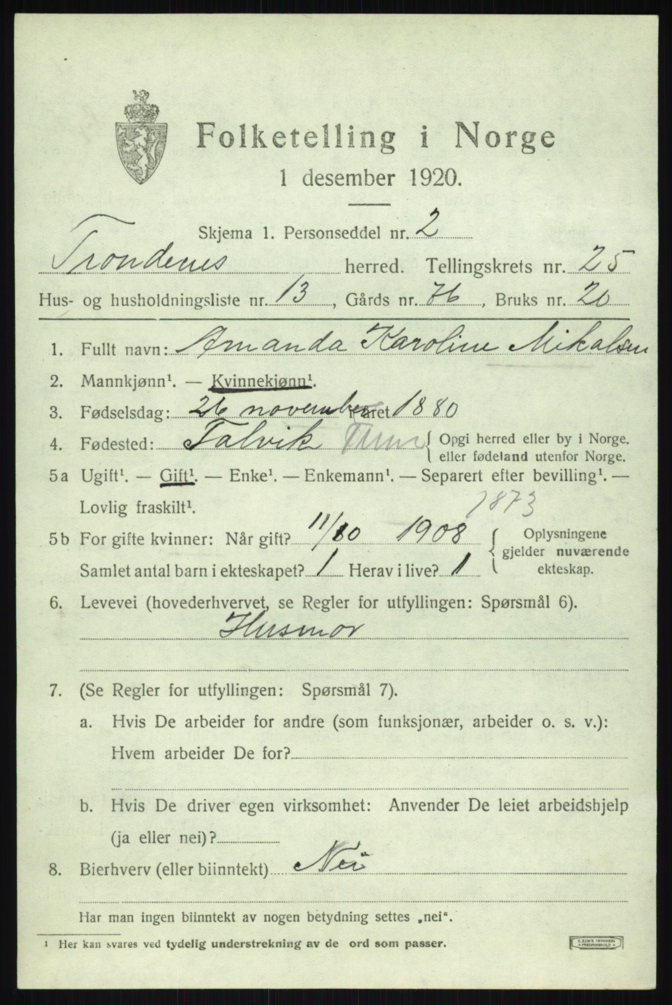 SATØ, Folketelling 1920 for 1914 Trondenes herred, 1920, s. 18564