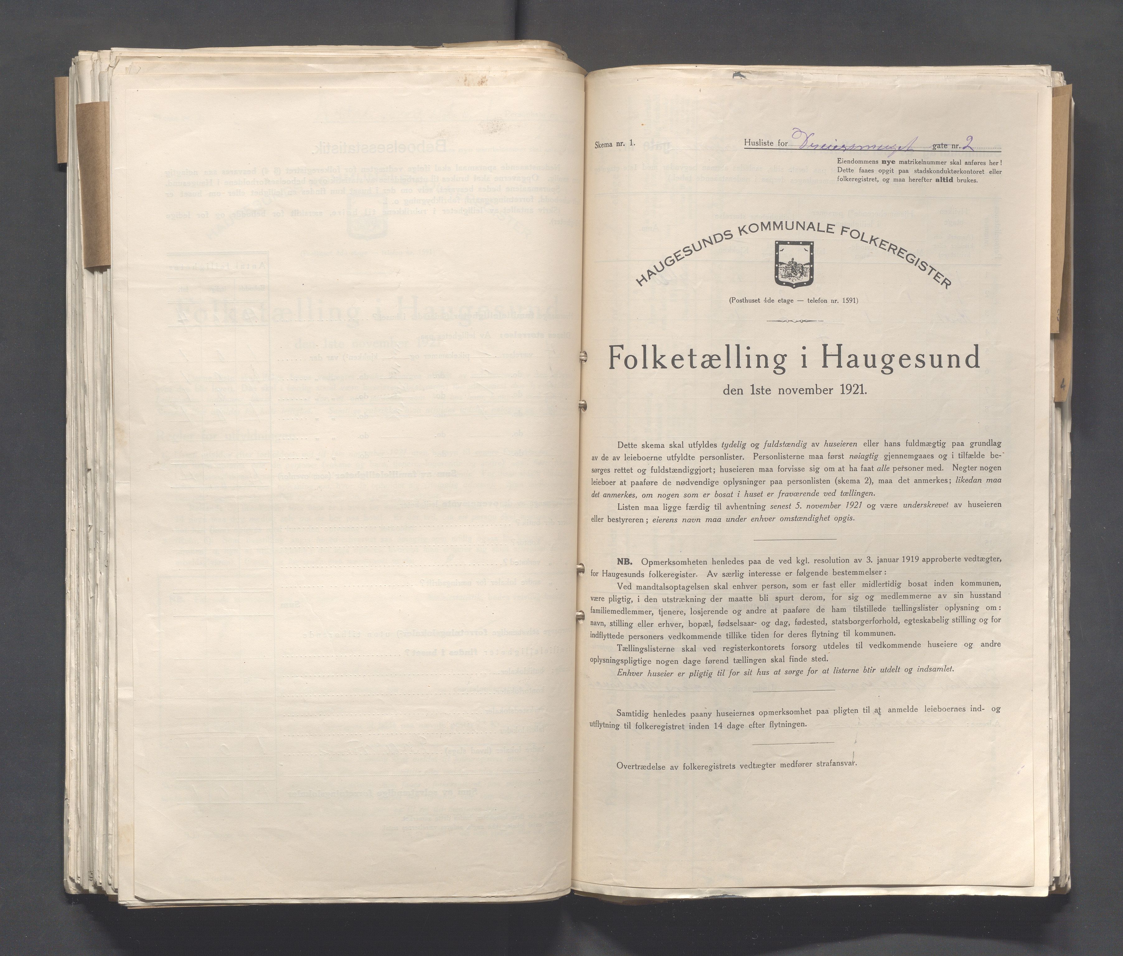 IKAR, Kommunal folketelling 1.11.1921 for Haugesund, 1921, s. 651