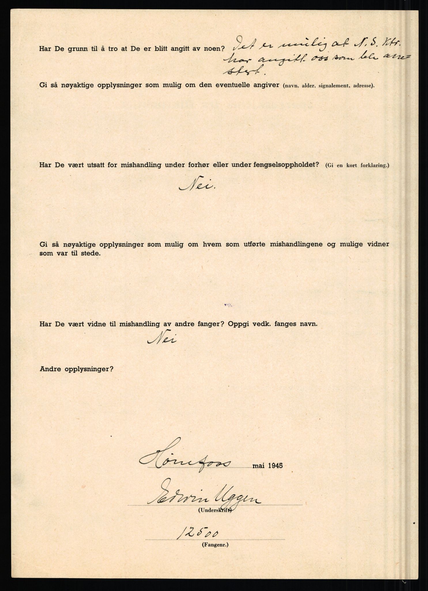 Rikspolitisjefen, AV/RA-S-1560/L/L0017: Tidemann, Hermann G. - Veum, Tjostolv, 1940-1945, s. 693