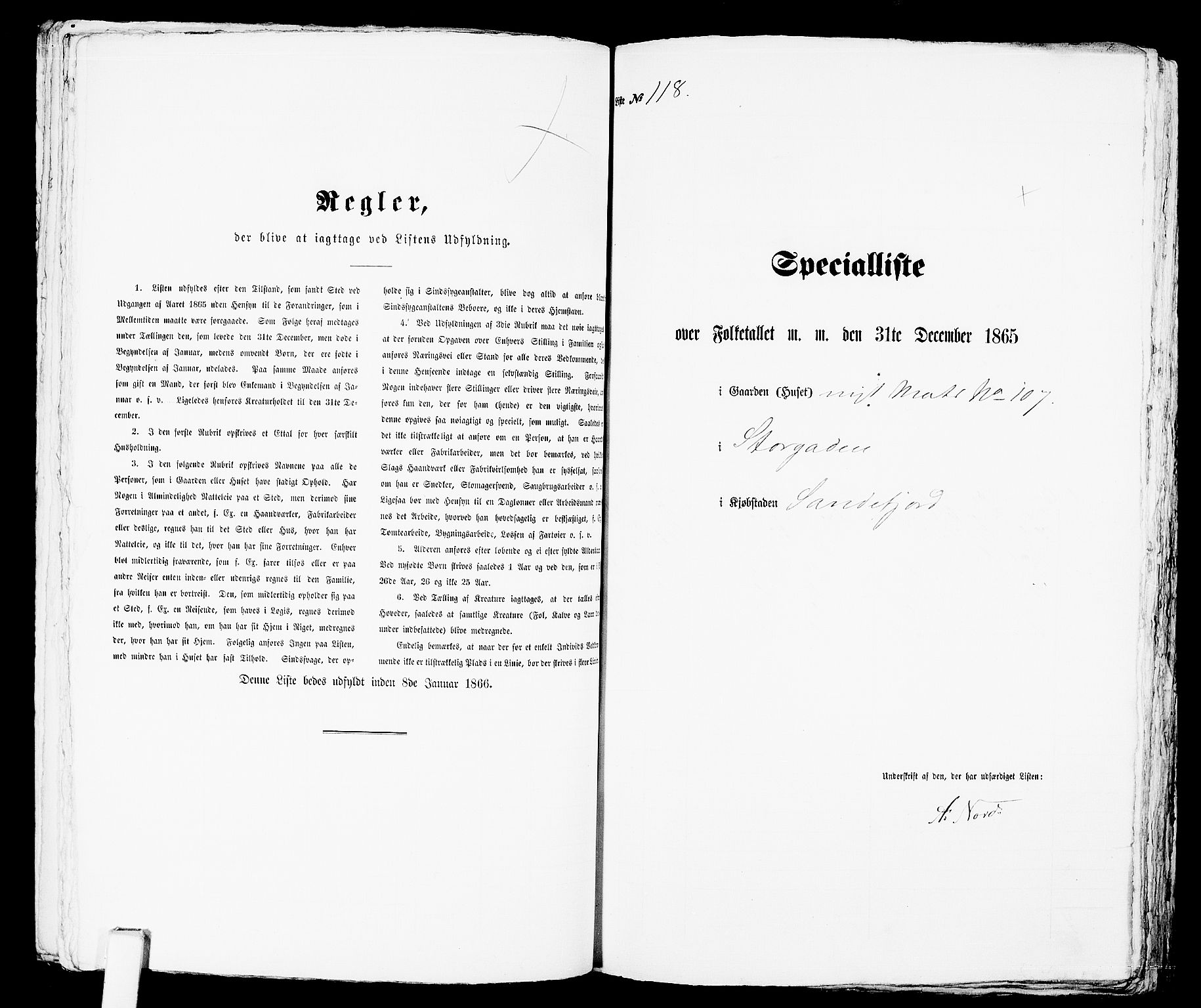 RA, Folketelling 1865 for 0706B Sandeherred prestegjeld, Sandefjord kjøpstad, 1865, s. 243