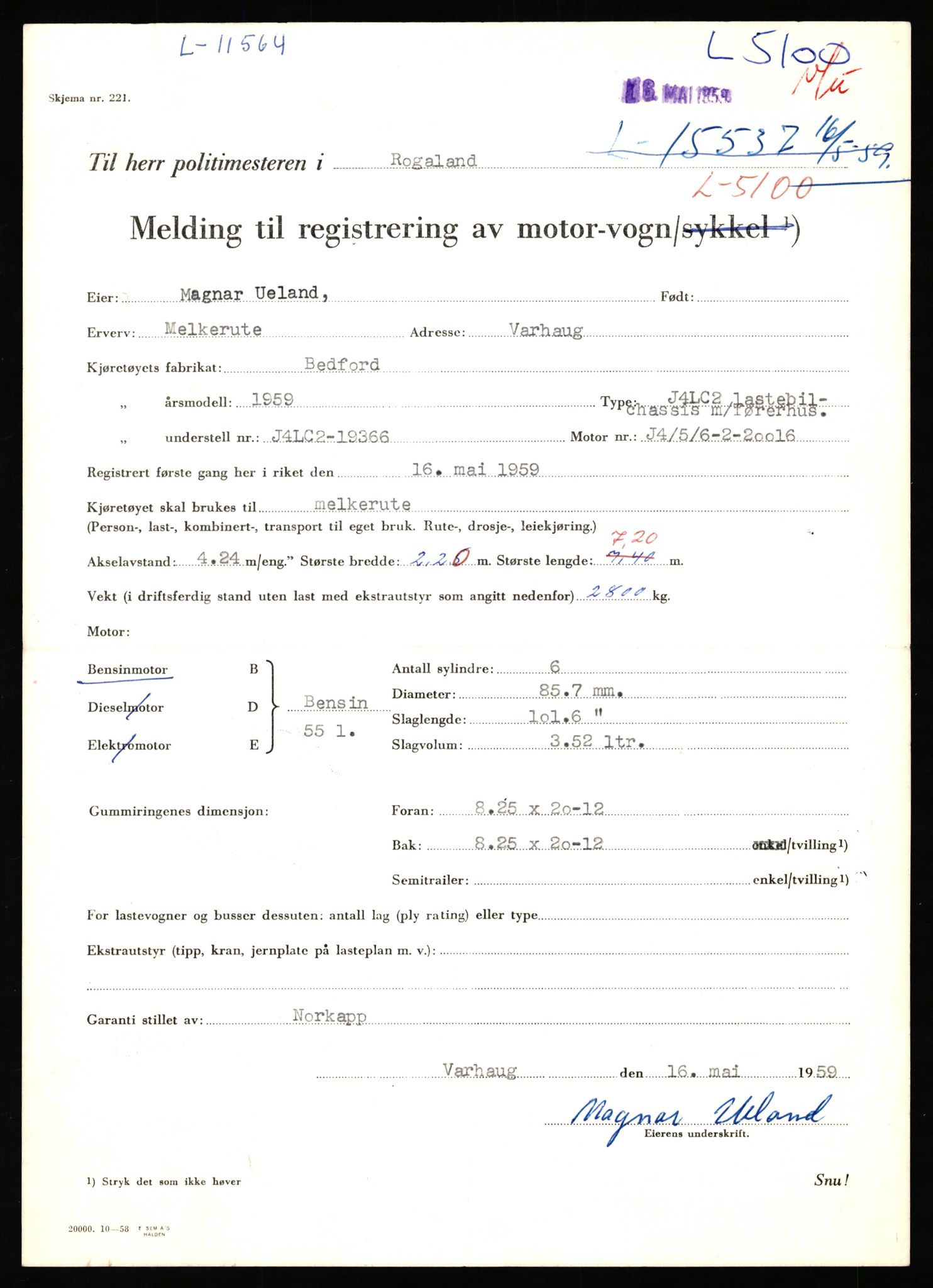 Stavanger trafikkstasjon, AV/SAST-A-101942/0/F/L0014: L-5080 - L-5499, 1930-1971, s. 181