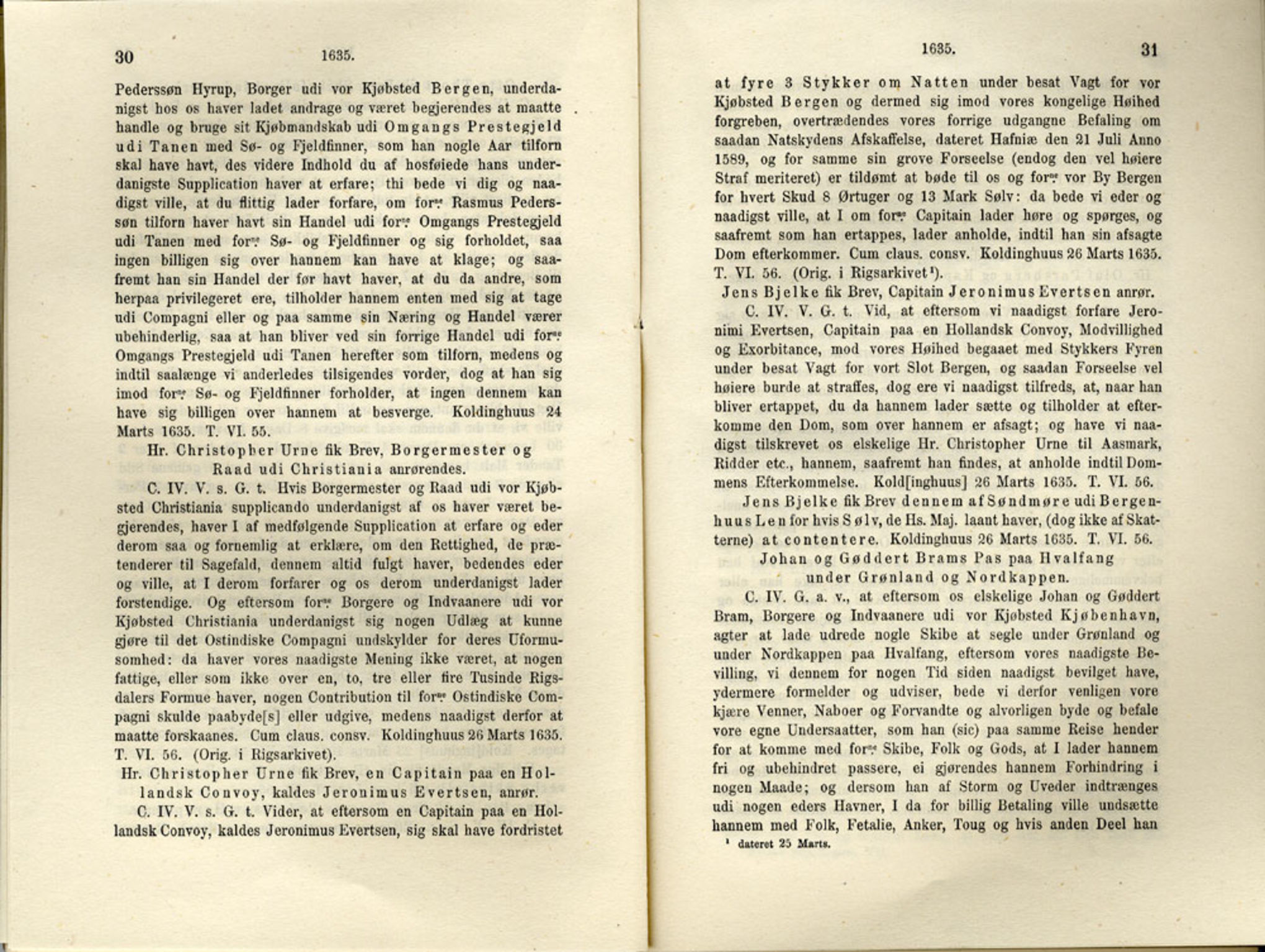Publikasjoner utgitt av Det Norske Historiske Kildeskriftfond, PUBL/-/-/-: Norske Rigs-Registranter, bind 7, 1635-1640, s. 30-31